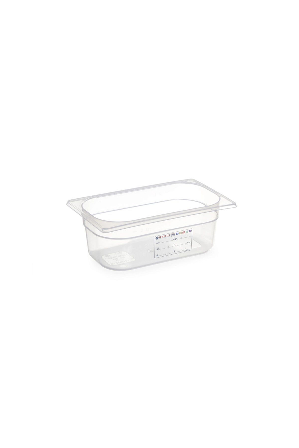 HENDI Tava Gastronorm Gastronorm 1/4, 265x162x(h) 150 Mm, 4 Litri Cu Marcaj Haccp, Polipropilena, Hendi - One Size