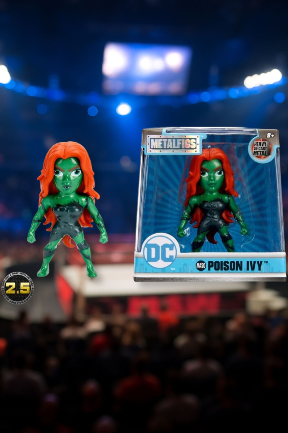 TOYFEST JADA WWE Poison IVY 2.5” Die - Cast Metal Koleksiyon Figürü Amerikan Güreşi - 6.35 CM