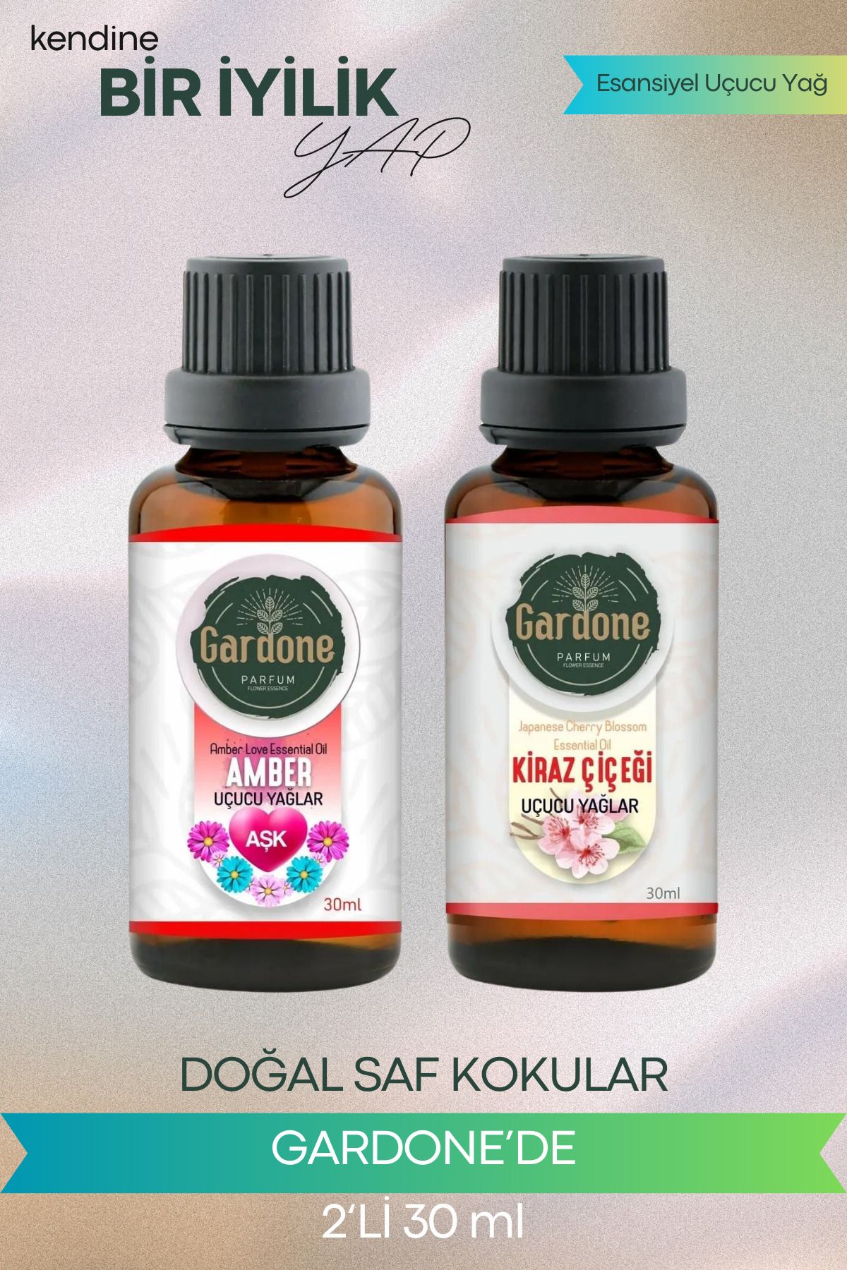 Gardone Amber Kiraz Çiçeği Uçucu Yağ Buhurdanlık Yağı Doğal Uçucu Yağlar Oda Kokusu Aromaterapi 30ml