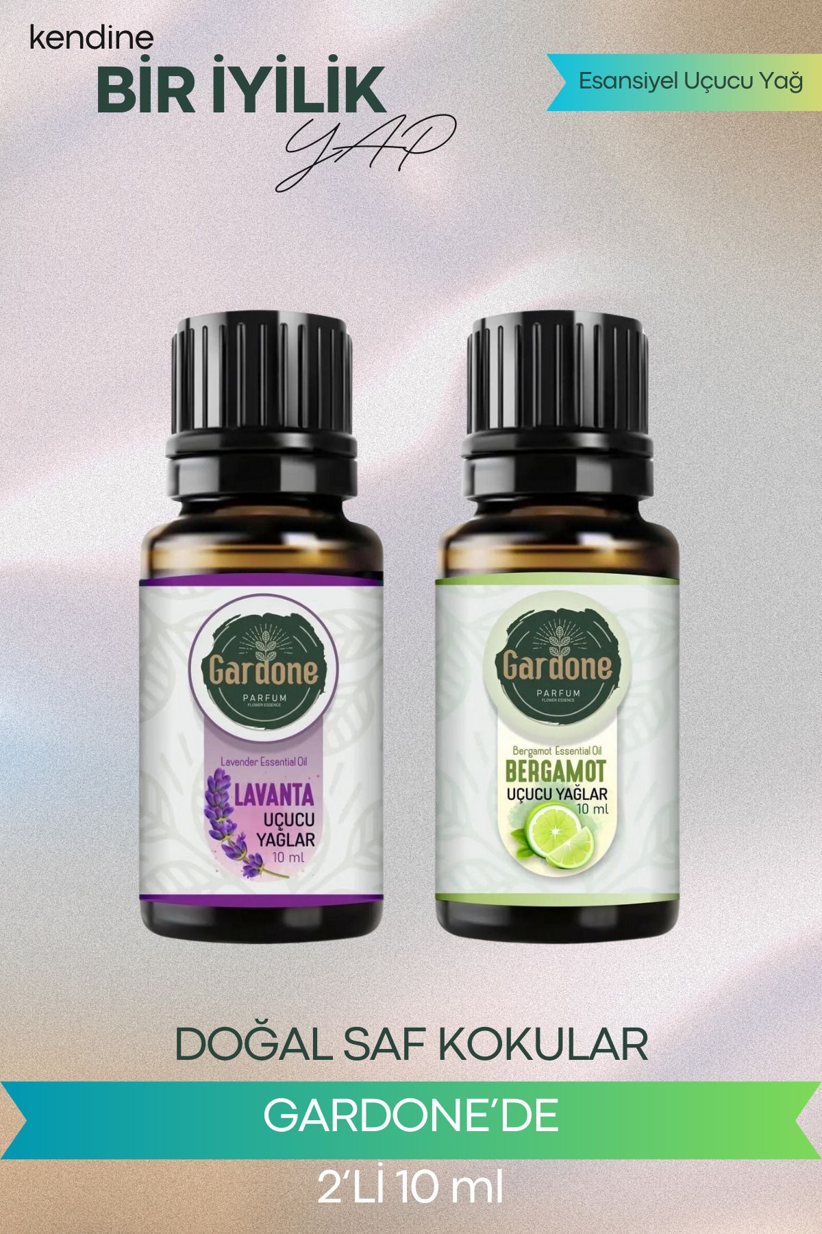 Gardone Lavanta Bergamot Uçucu Yağ Buhurdanlık Yağı Doğal Uçucu Yağlar Oda Kokusu Aromaterapi 10ml