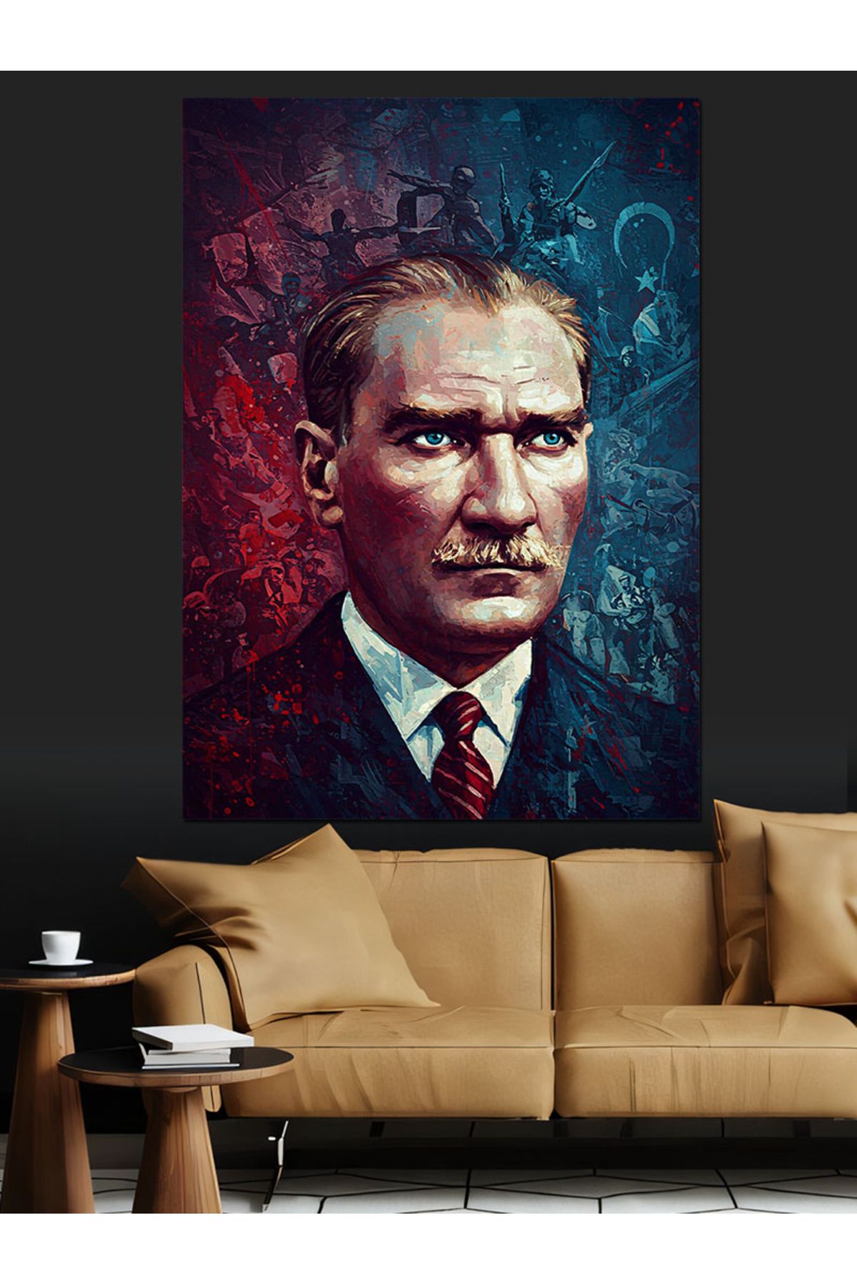 karizmart Mustafa Kemal Atatürk Dekoratif Kanvas - Mdf Ahşap Tablo