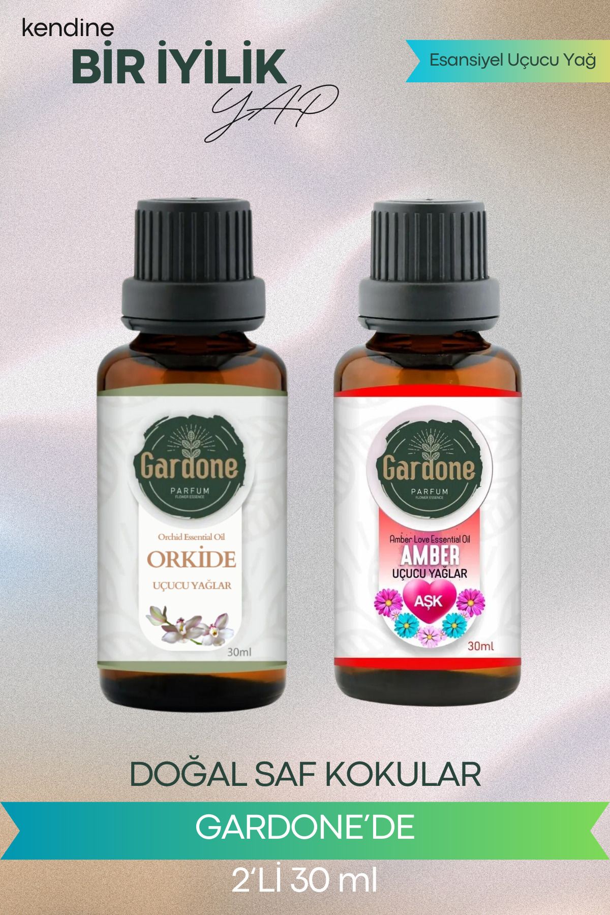 Gardone Yasemin Amber Uçucu Yağ Buhurdanlık Yağı Doğal Uçucu Yağ Oda Kokusu Aromaterapi 30ml