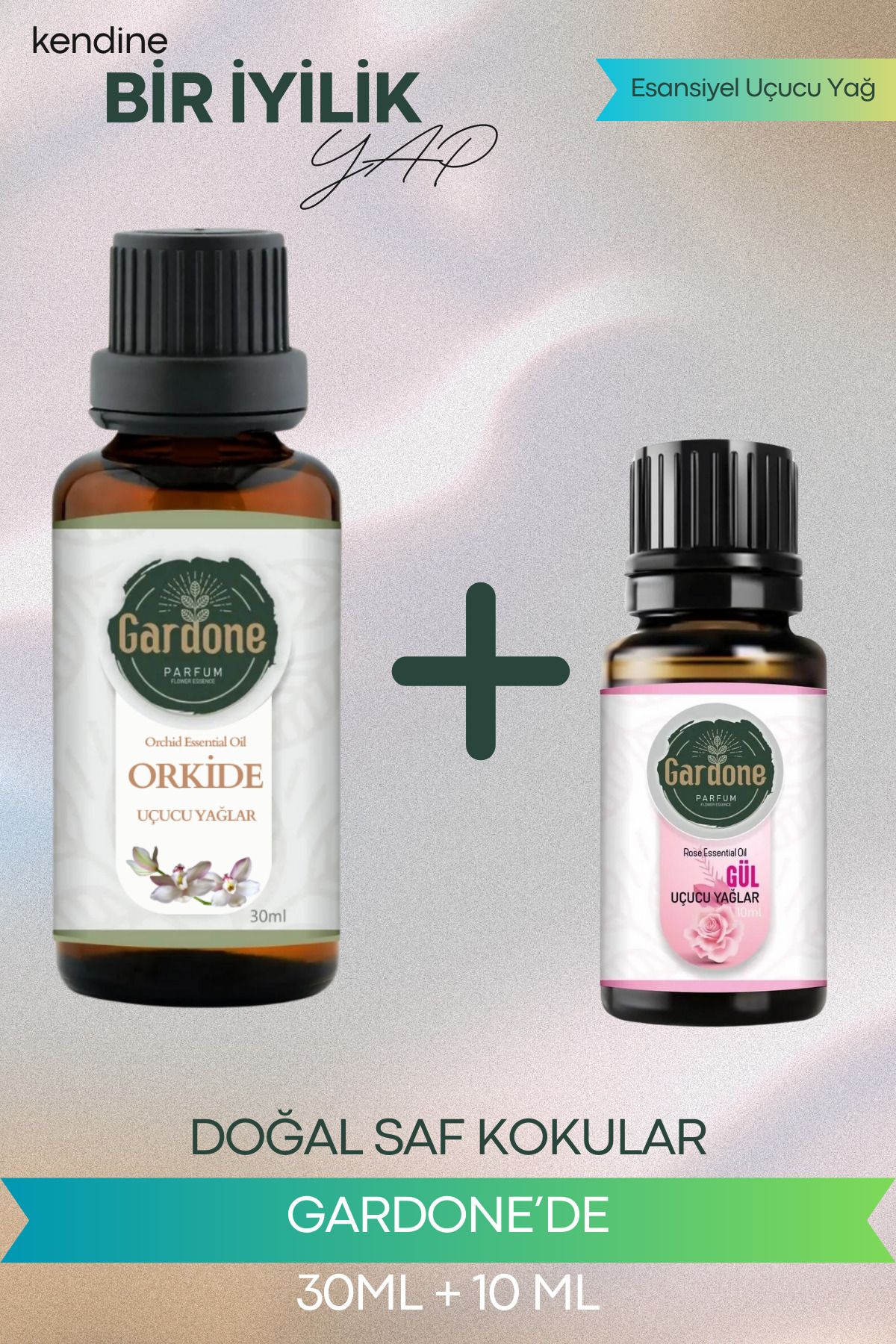 Gardone Orkide 30 ml , Gül 10 ml Set Yağ Buhurdanlık Yağı Doğal Oda Kokusu Difüzör Yağ