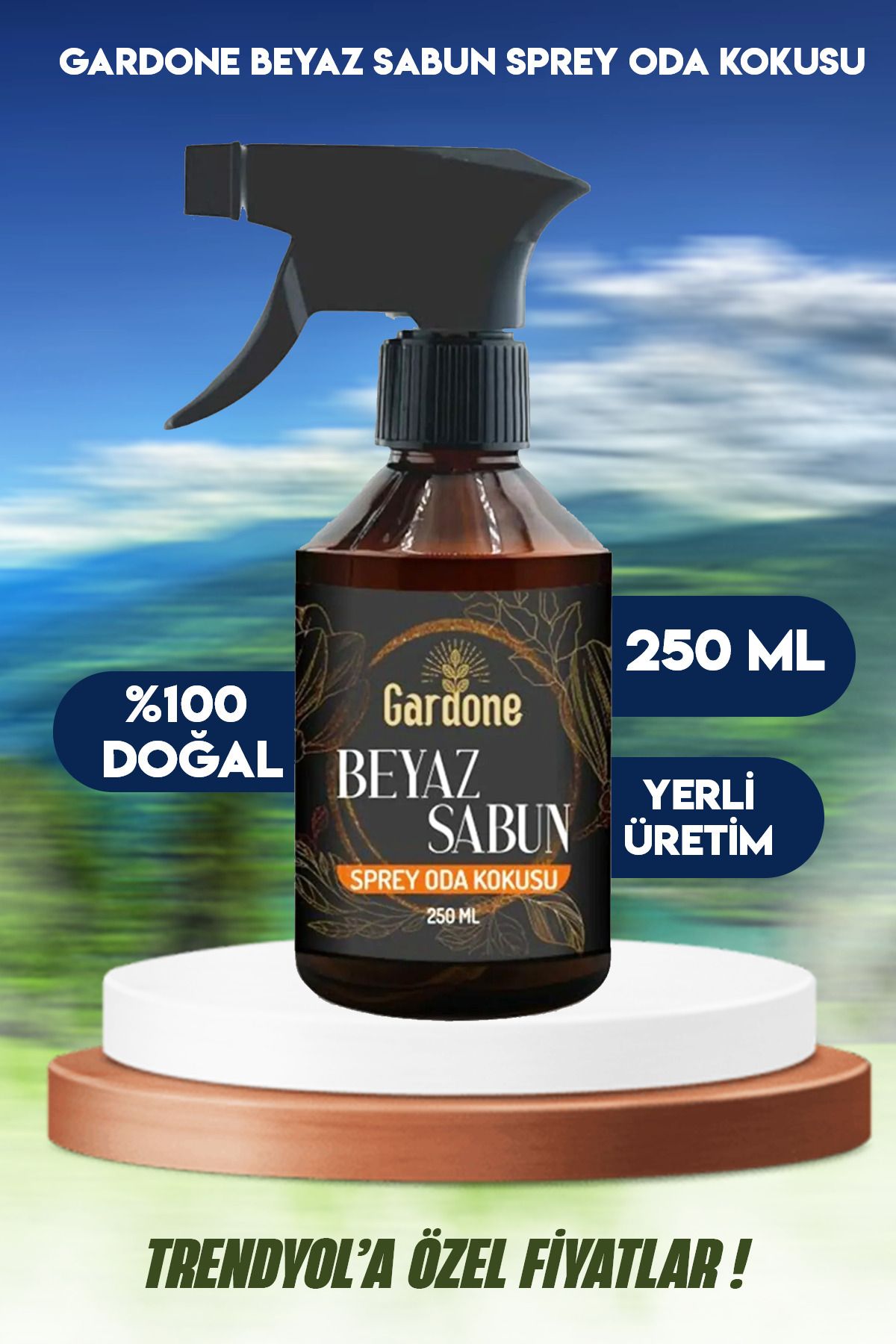 Gardone Beyaz Sabun Oda Ve Çamaşır Spreyi Oda Parfümü Koku Giderici 250 ml