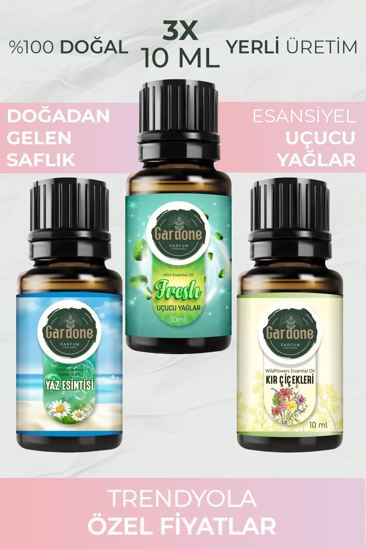 Gardone Yaz Esintisi Fresh Kır Çiçek Uçucu Yağ Buhurdanlık Yağı Doğal Yağlar Oda Kokusu Difüzör Yağ 10ml