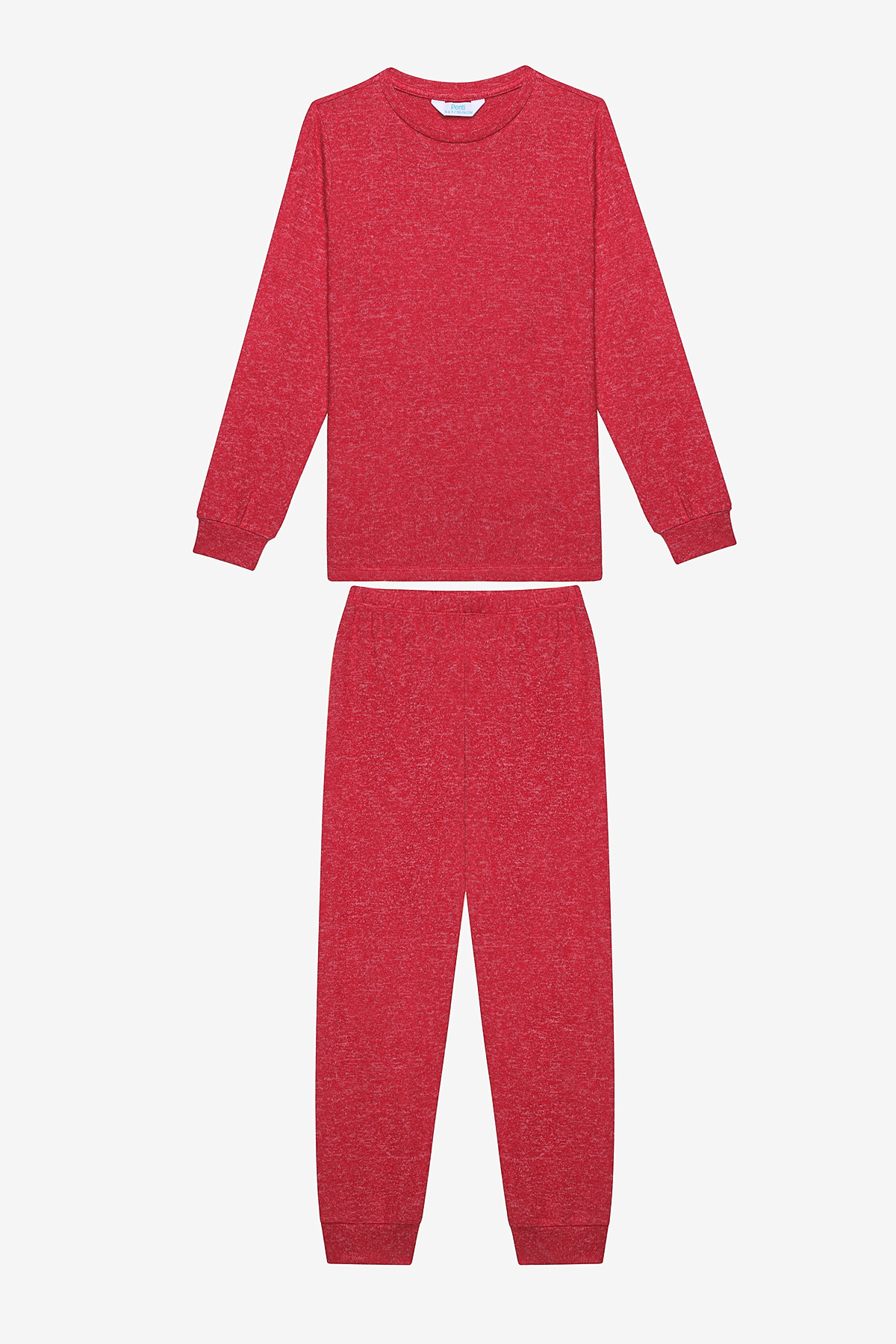 Penti-Rotes Antik-Grün-Pyjama-Set für Mädchen 1