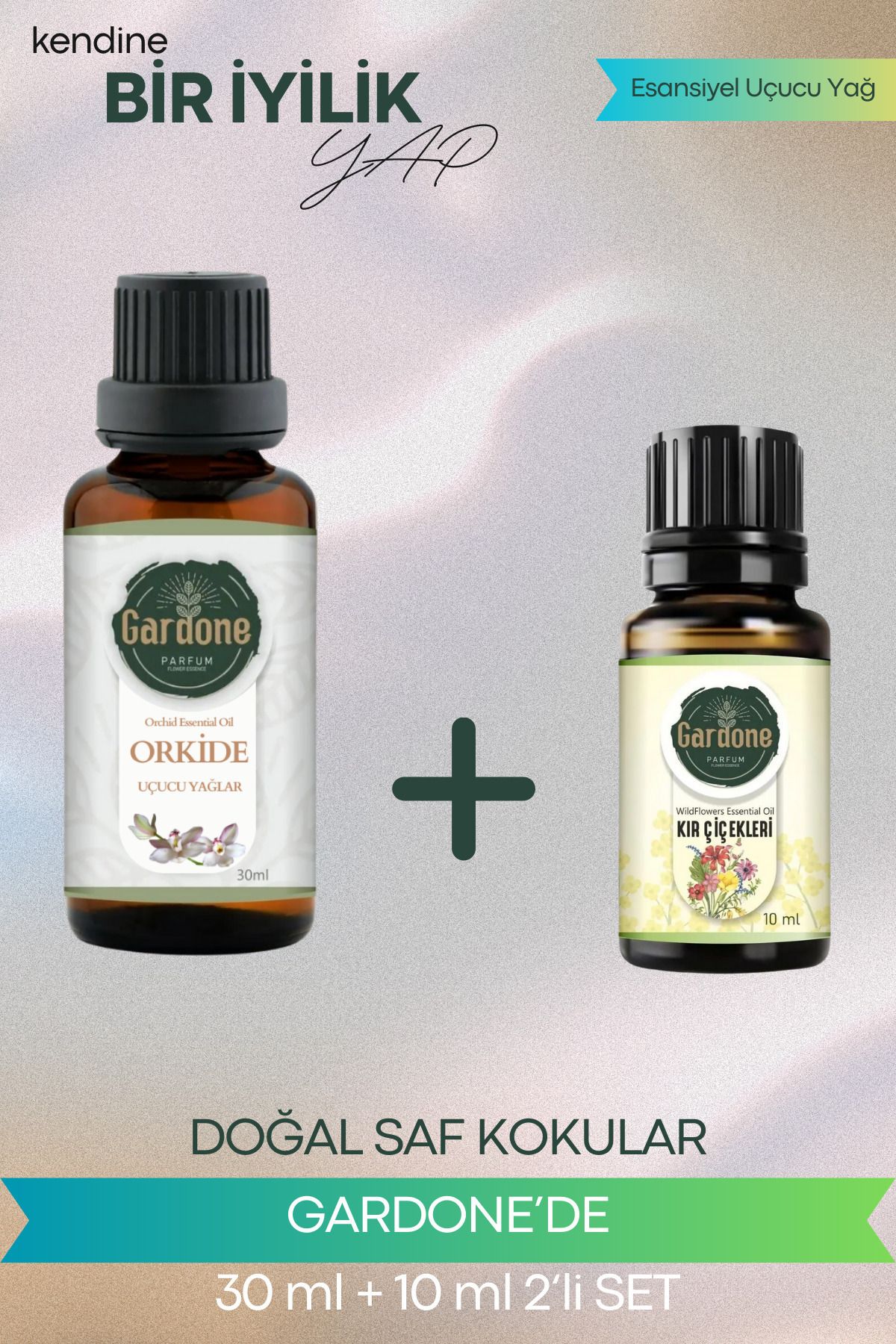 Gardone Orkide 30 ml ,Kır Çiçekleri 10 ml Set Yağ Buhurdanlık Yağı Doğal Oda Kokusu Difüzör Yağ