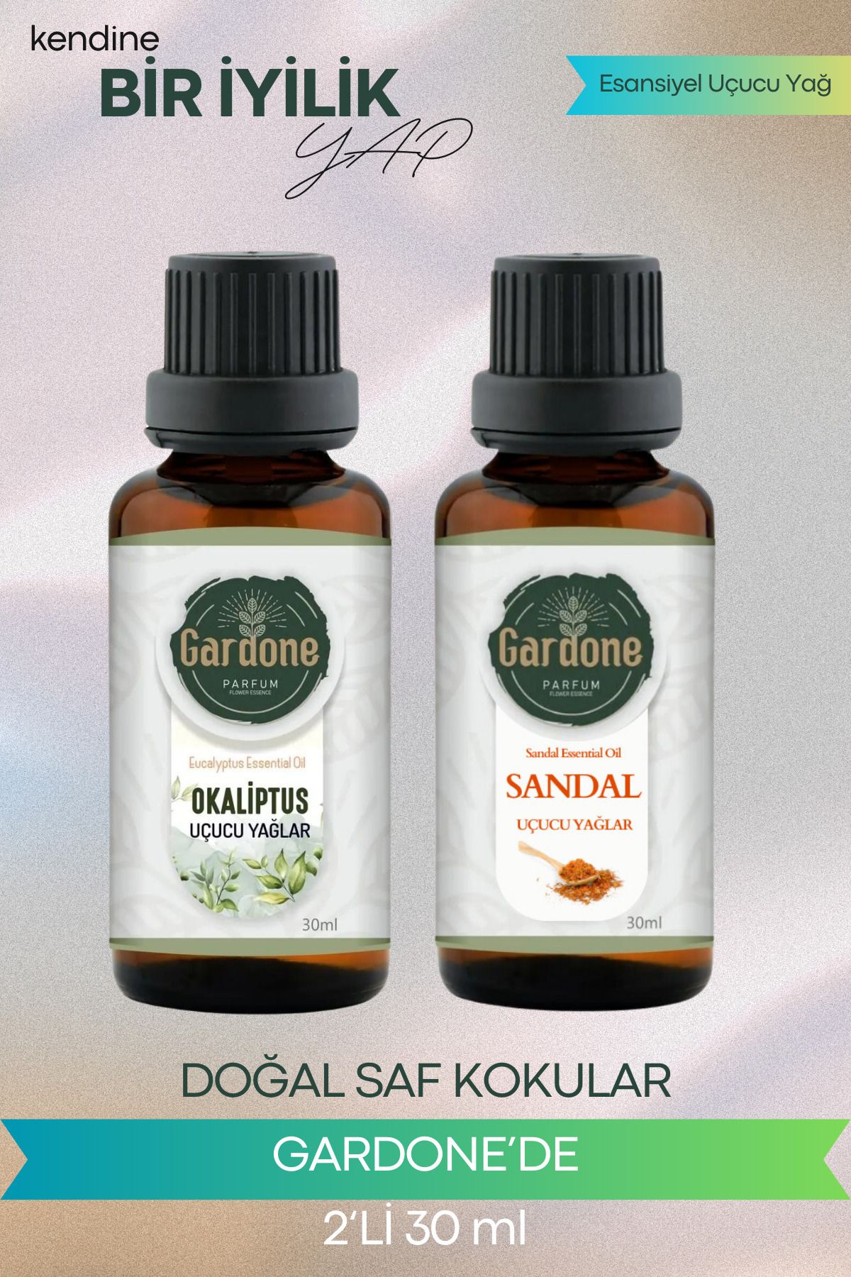 Gardone Okaliptus Sandal Uçucu Yağ Buhurdanlık Yağı Doğal Uçucu Yağlar Oda Kokusu Aromaterapi 30ml