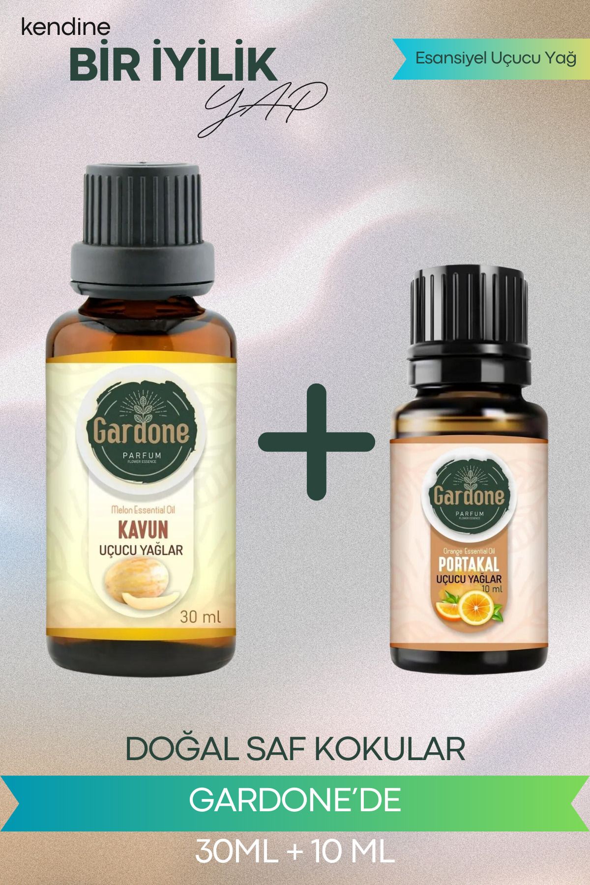 Gardone Kavun 30 ml , Portakal 10 ml Set Yağ Buhurdanlık Yağı Doğal Oda Kokusu Difüzör Yağ