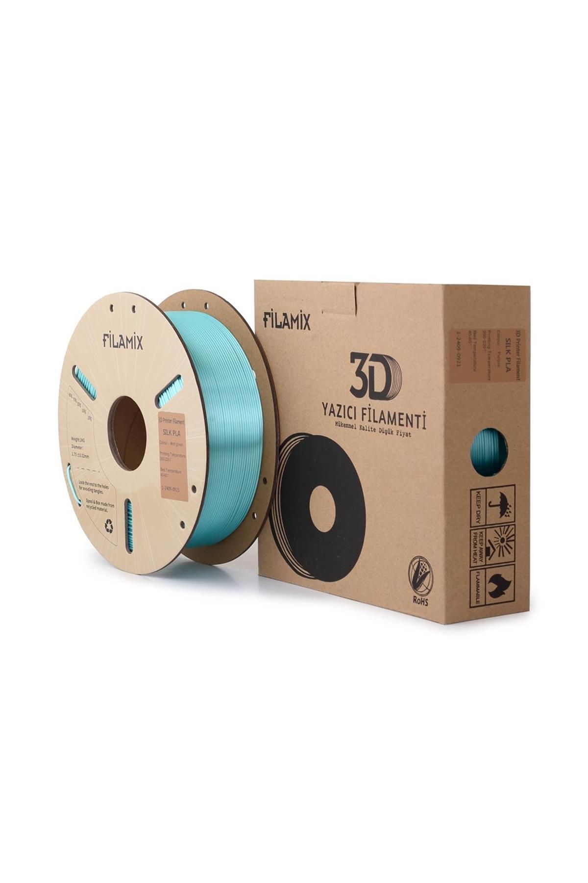 FİLAMİX Urhanshop Filamix Silk Pla Nane Yeşili İpeksi Parlaklık