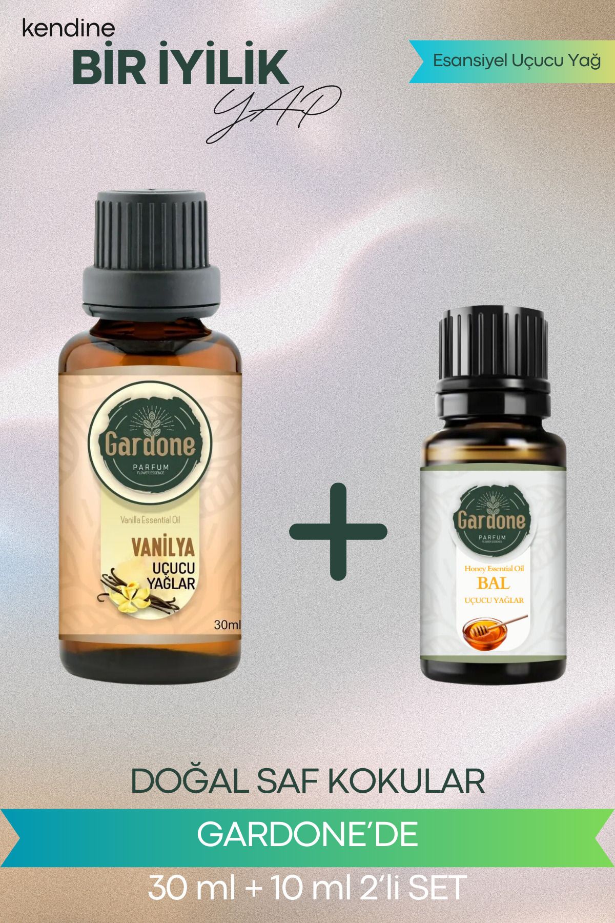 Gardone Vanilya 30 ml Bal 10 ml Set Yağ Buhurdanlık Yağı Doğal Oda Kokusu Difüzör Yağ