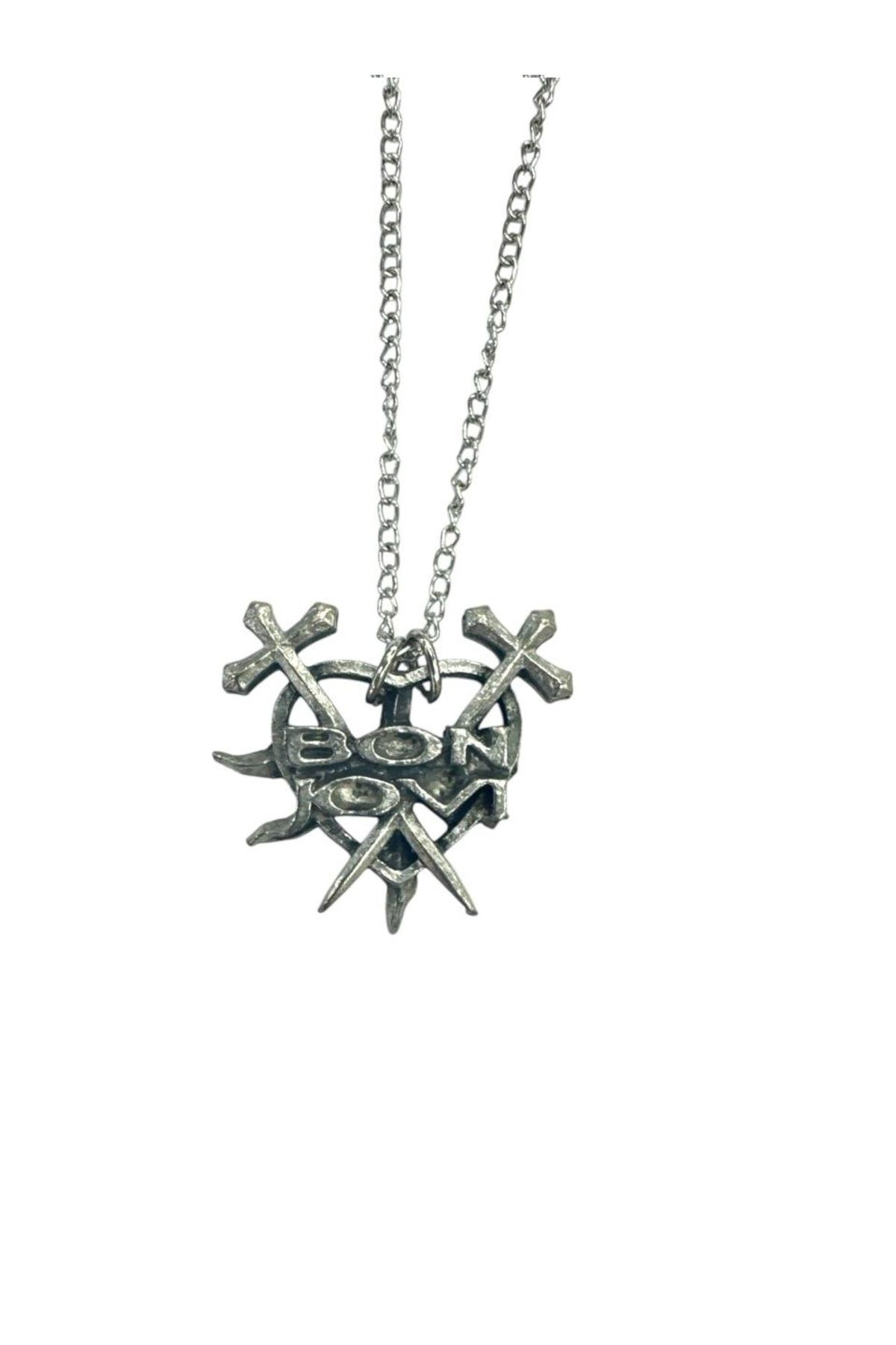 Herşey Nota Bon Jovi Rock Metal Grup Zincir Kolye - Unisex 60 cm Müzik Temalı Aksesuar