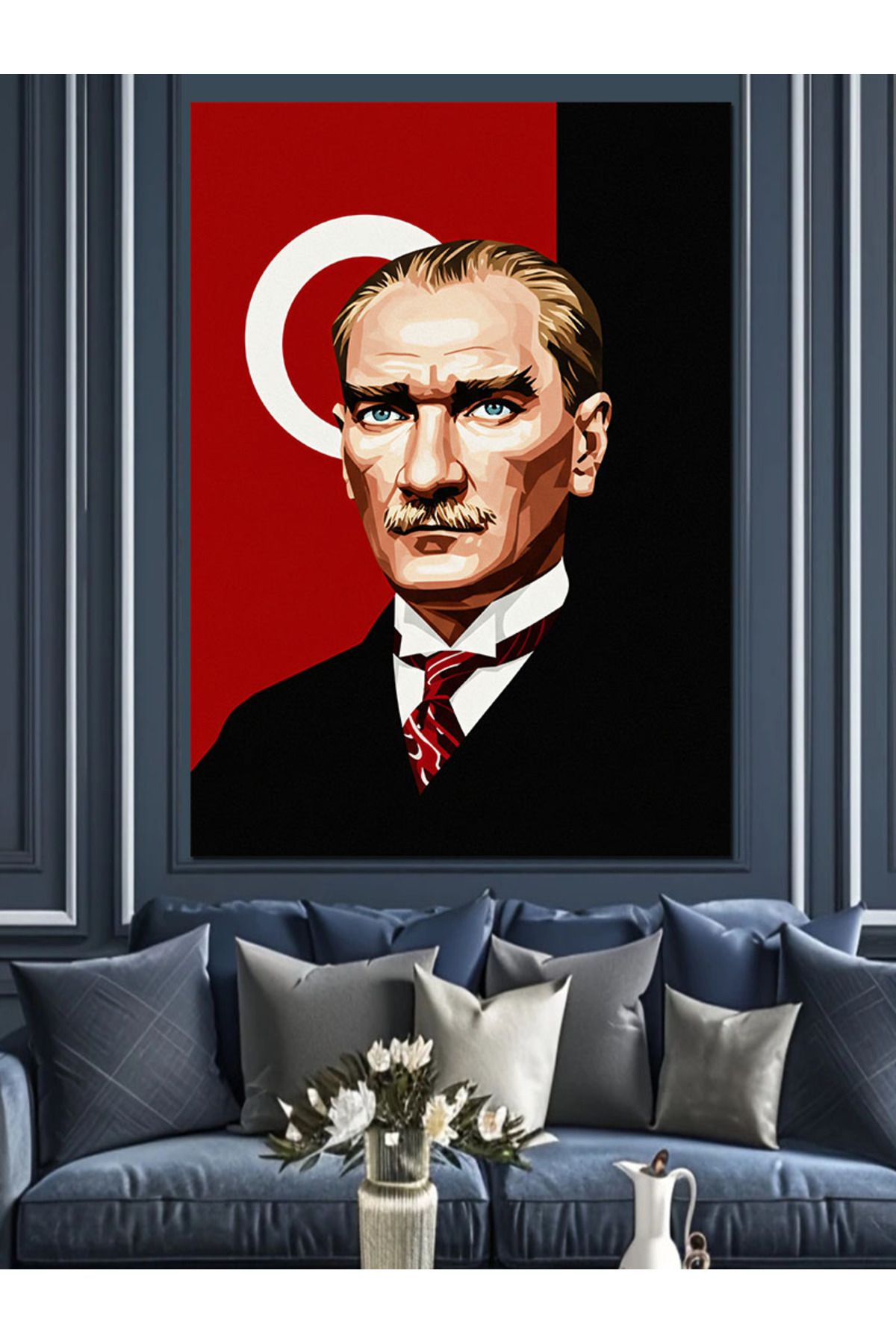 karizmart Mustafa Kemal Atatürk Dekoratif Kanvas - Mdf Ahşap Tablo