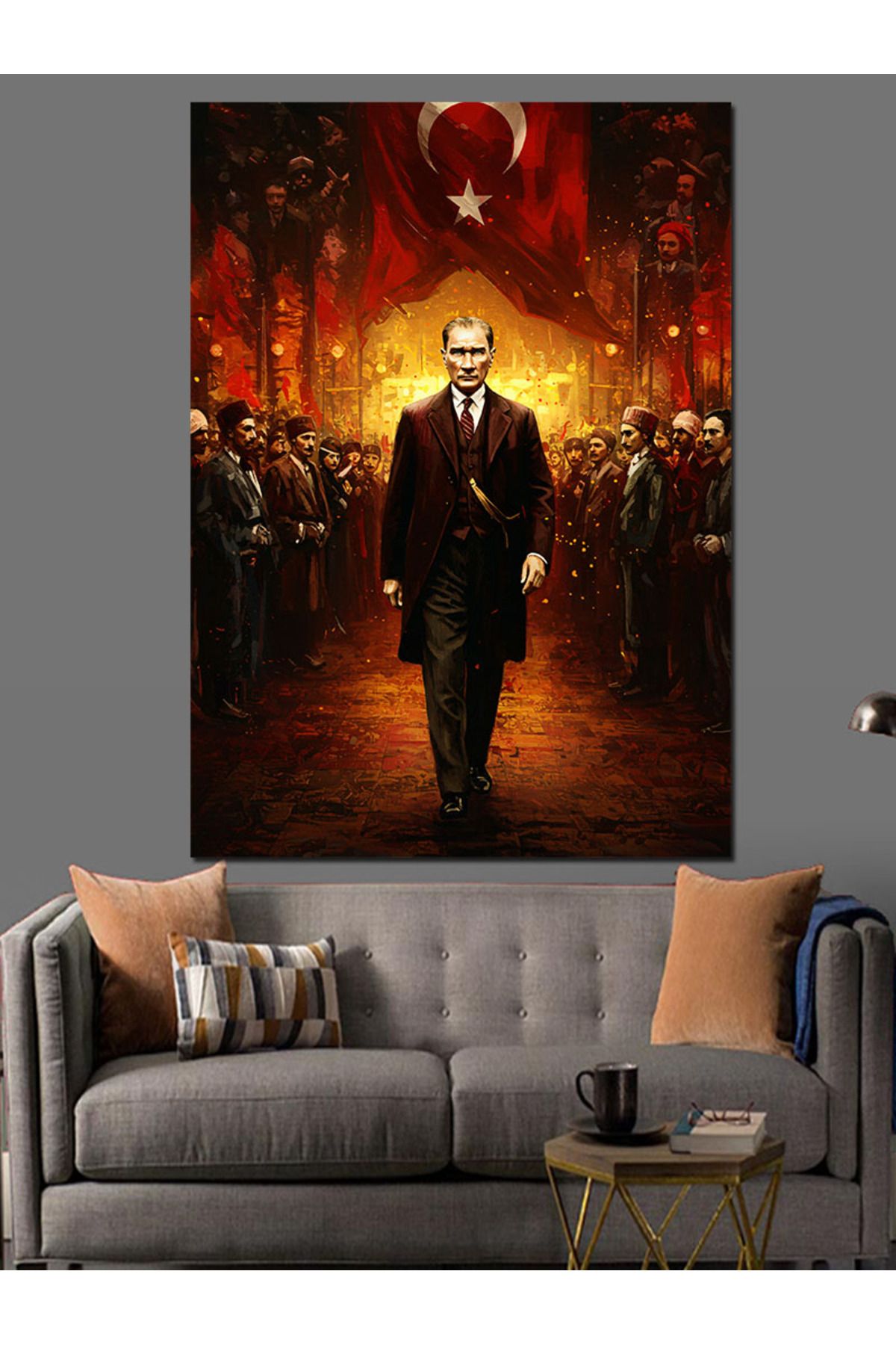 karizmart Mustafa Kemal Atatürk Dekoratif Kanvas - Mdf Ahşap Tablo