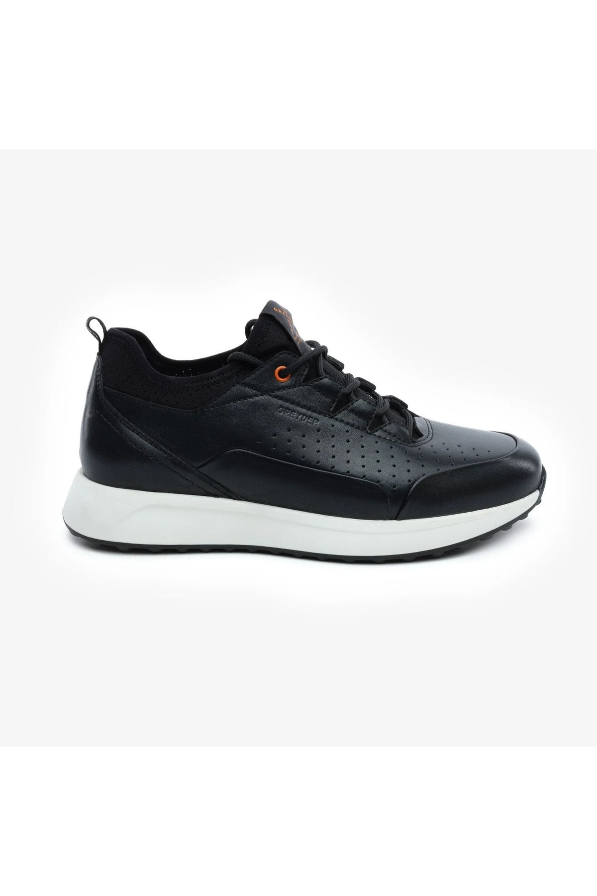 Greyder 17981 Siyah Hakiki Deri Erkek Sneaker Ayakkabı