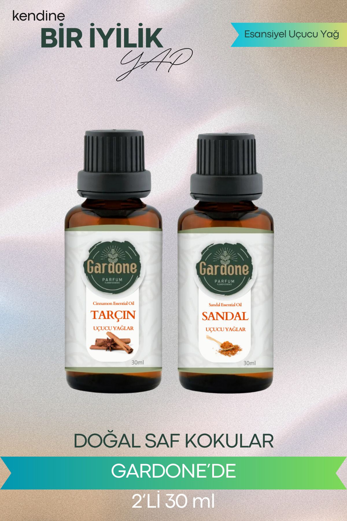 Gardone Sandal Tarçın Uçucu Yağ Buhurdanlık Yağı Doğal Uçucu Yağ Oda Kokusu Aromaterapi 30ml