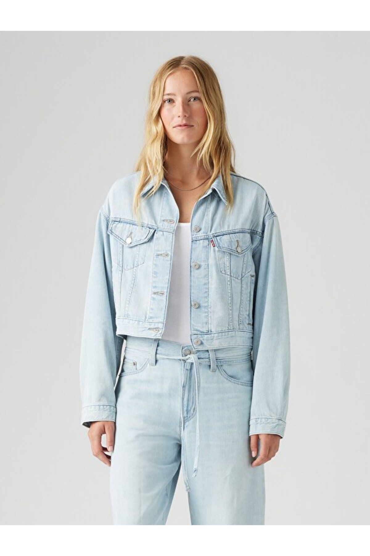 Levi's Shrunken '90s Linen+ Denim Trucker Ceket