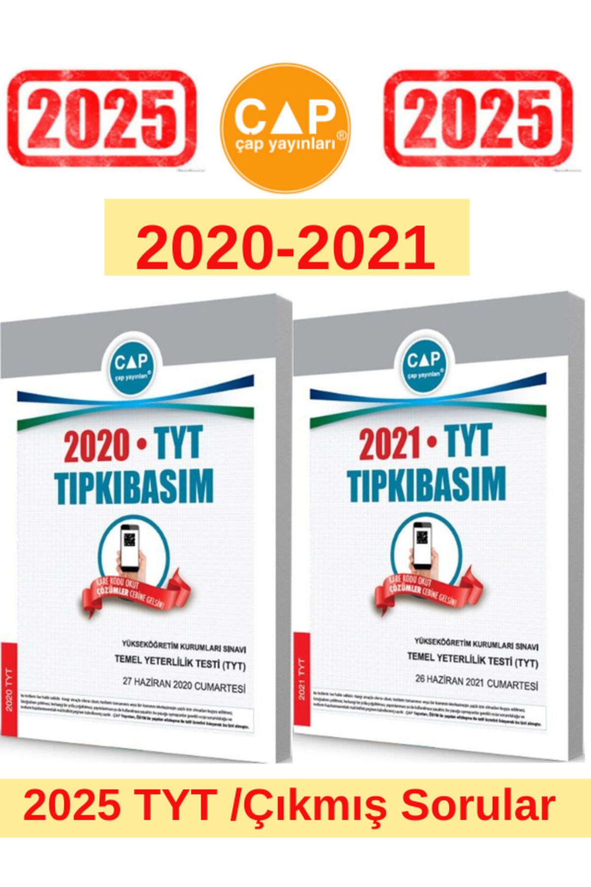 Ens Yayıncılık Çap Yayınları 2025 Tyt Sınavı 2020-2021 Tıpkı Basım Çıkmış Sorular+Android Kalem