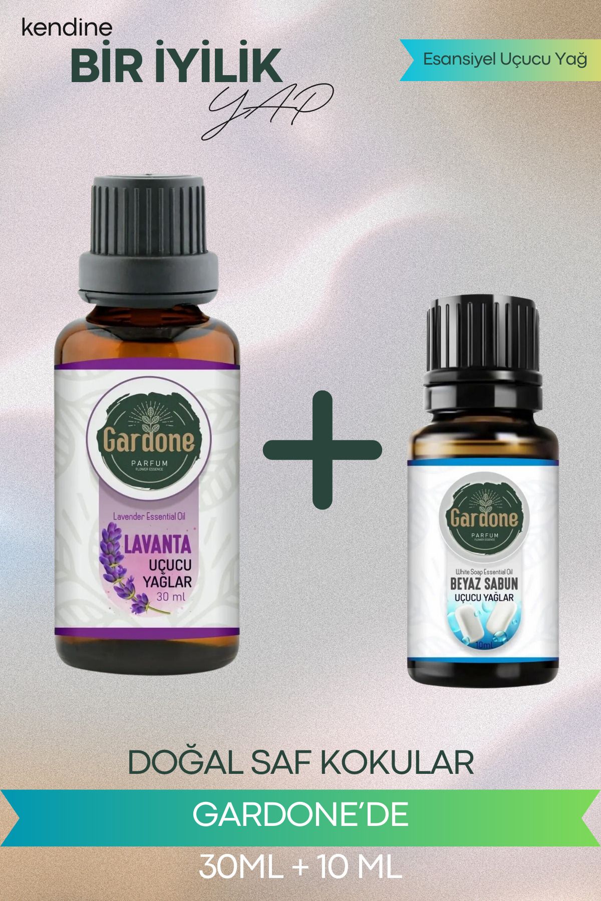 Gardone Lavanta 30 ml , Beyaz Sabun 10 ml Set Yağ Buhurdanlık Yağı Doğal Oda Kokusu Difüzör Yağ