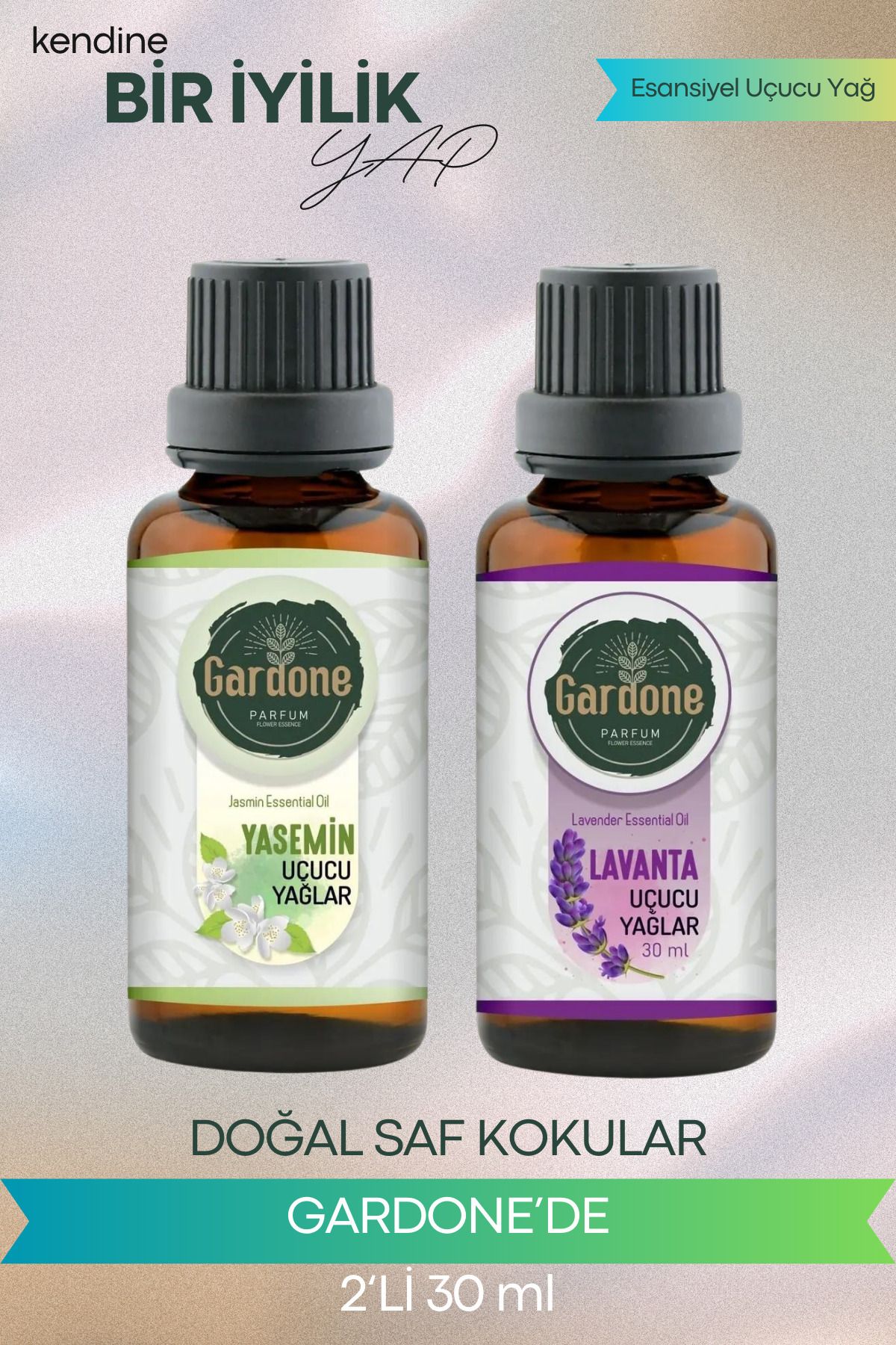 Gardone Yasemin Lavanta Uçucu Yağ Buhurdanlık Yağı Doğal Uçucu Yağ Oda Kokusu Aromaterapi 30ml