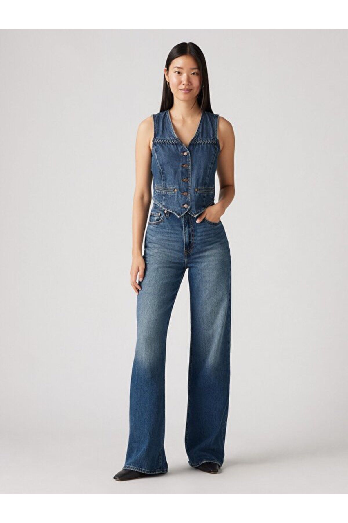 Levi's Ribcage Wide Leg Kadın Jean Pantolon - Polar Perimiter