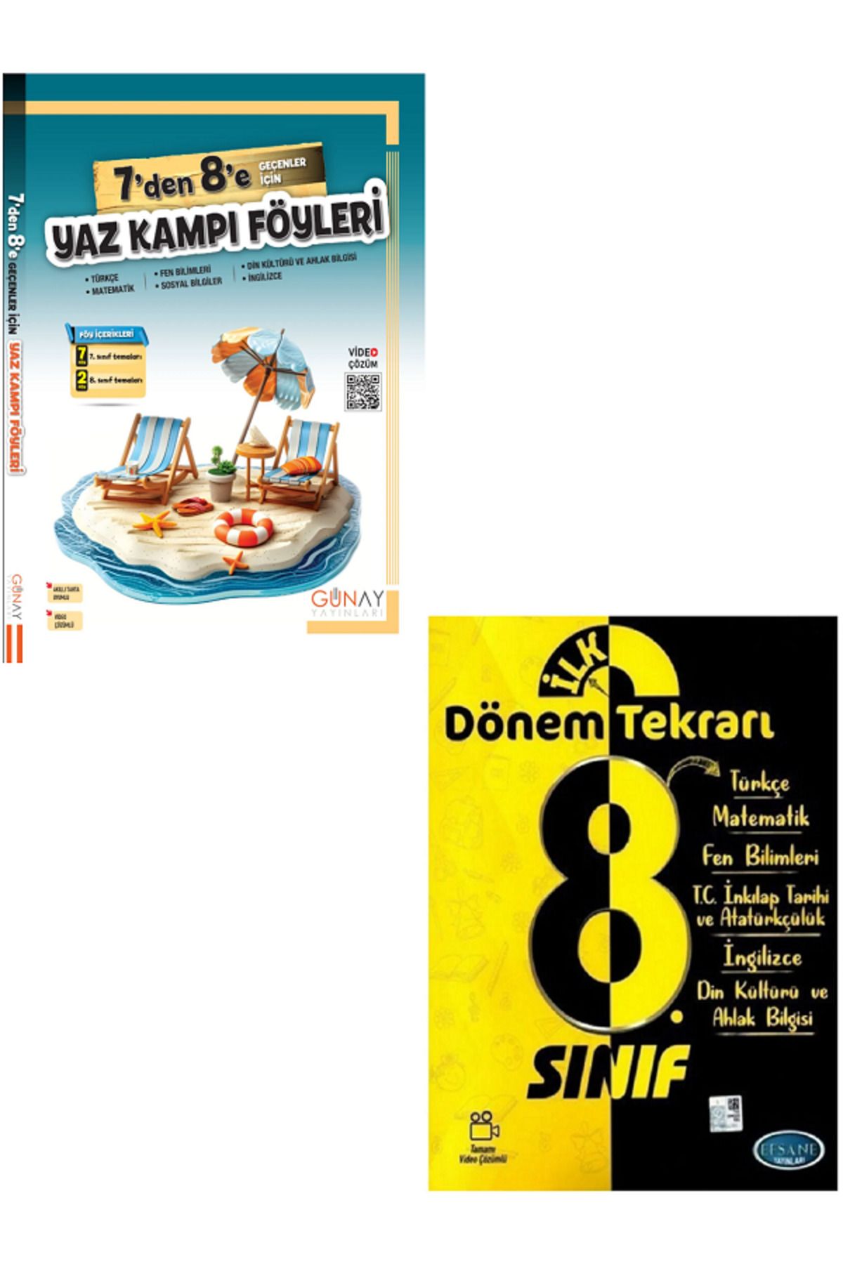 Efsane Yayınları Günay 7'den 8'e Geçenler İçin Yaz Kampı Föyleri / 8.Sınıf Dönem Tekarı Tüm Dersler - YENİ 2025