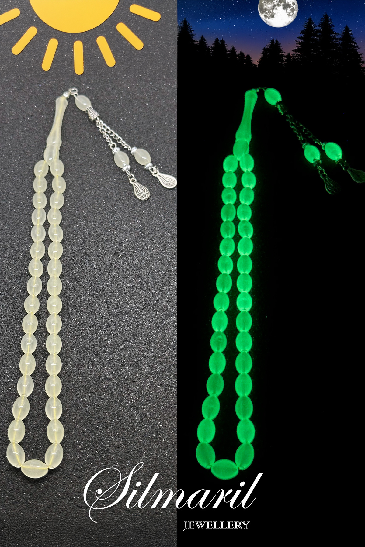 Gündüz Sade, Gece Işıldayan Şıklık – Fosforlu Kedi Gözü Tespih