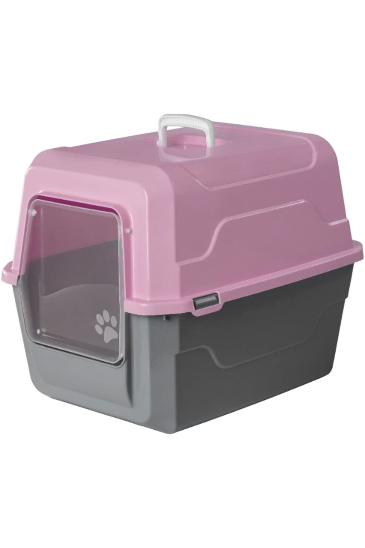 KAKTÜS JACK Mikopet Deluxe Pembe Kapalı Kedi Tuvaleti