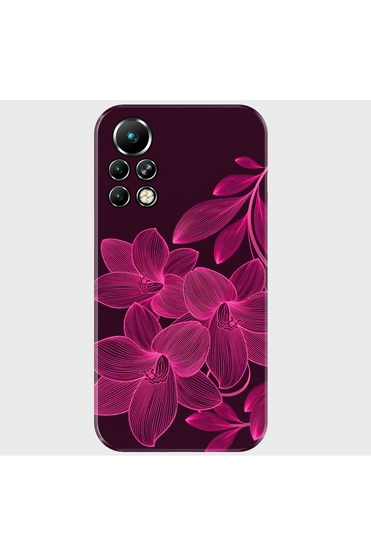 Activist INFINIX Note 11 Pro Kılıf Baskılı Silikon ve Telefon Tutucu - redflower
