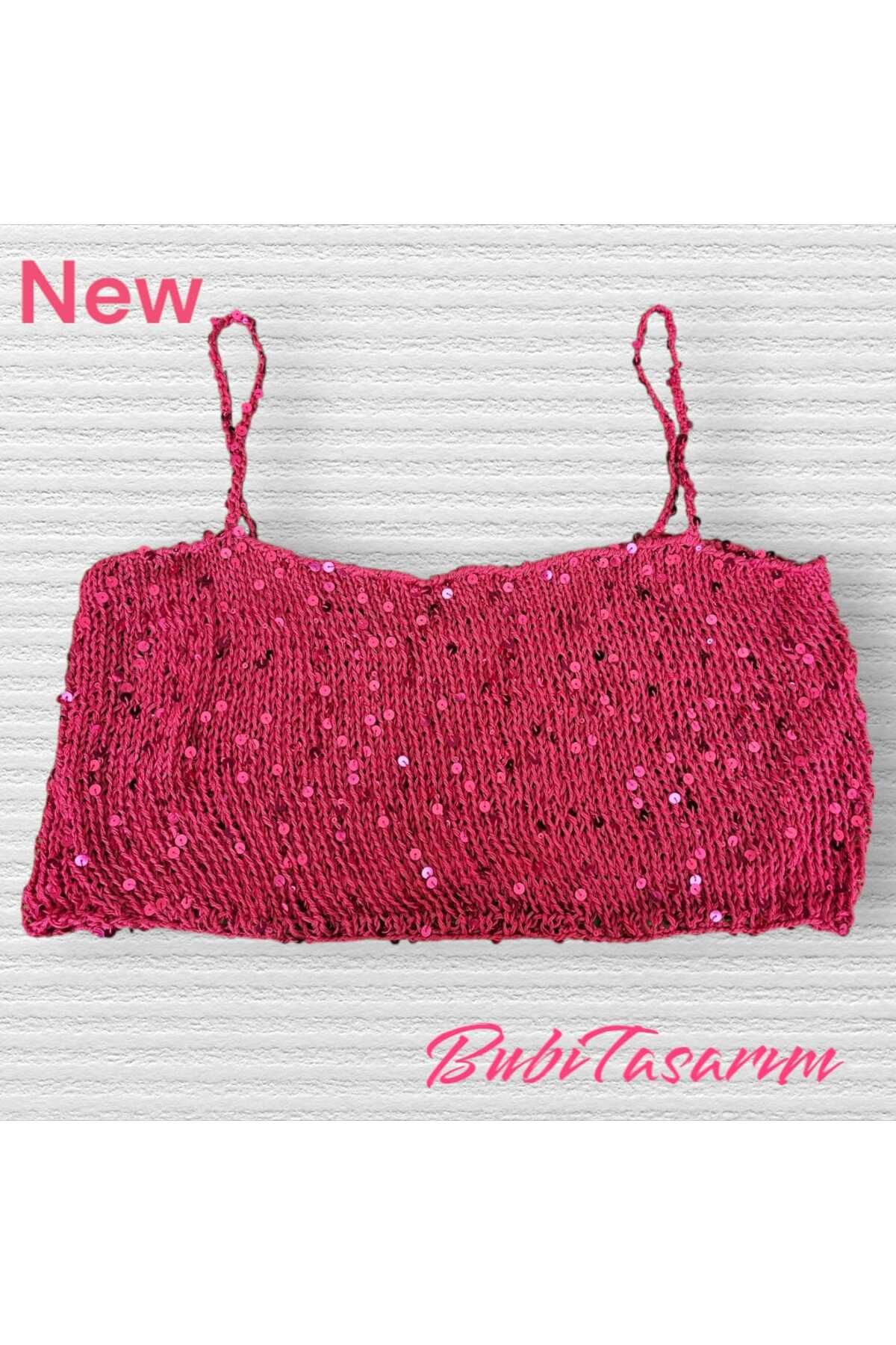 BuBi Pembe Pullu Crop