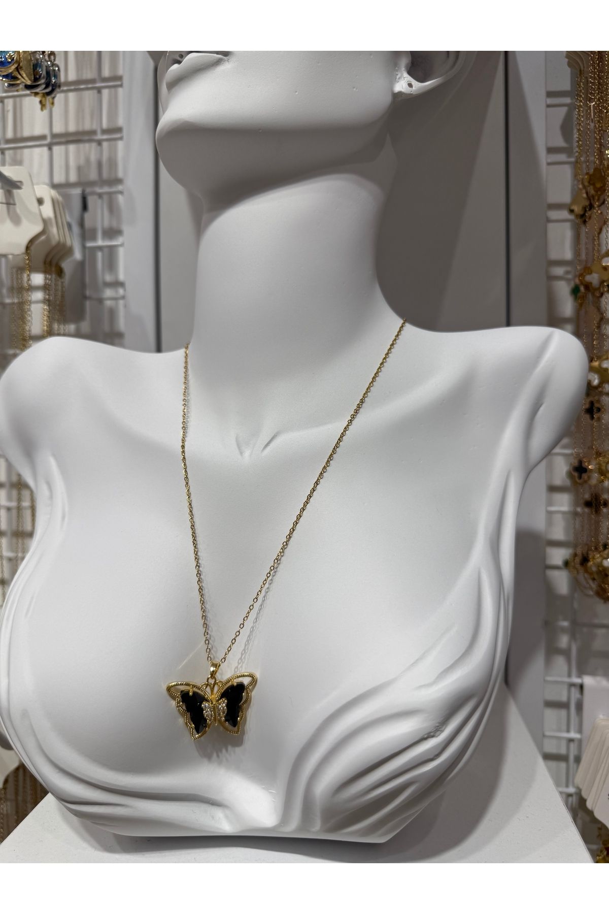 My violet accesorize ÇELİK RENKLİ KELEBEK KOLYE