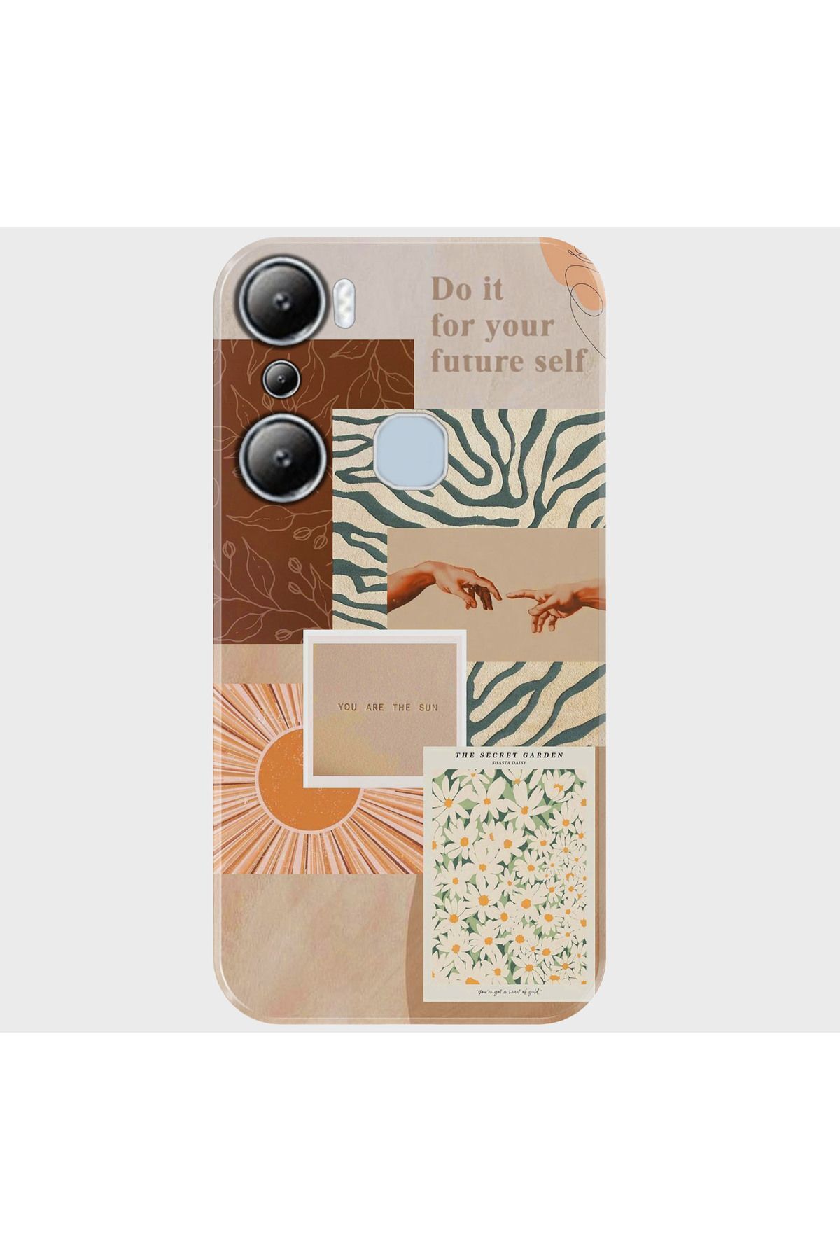 Activist INFINIX Hot 20i Kılıf Desenli Baskılı Kamera Korumalı Silikon - brownkolaj