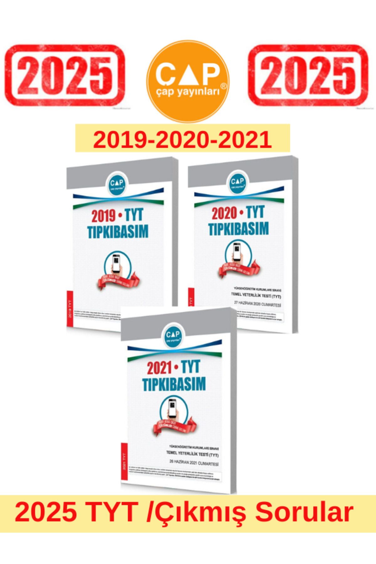 Ens Yayıncılık Çap Yayınları 2025 Tyt Sınavı 2019-2020-2021 Tıpkı Basım Çıkmış Sorular