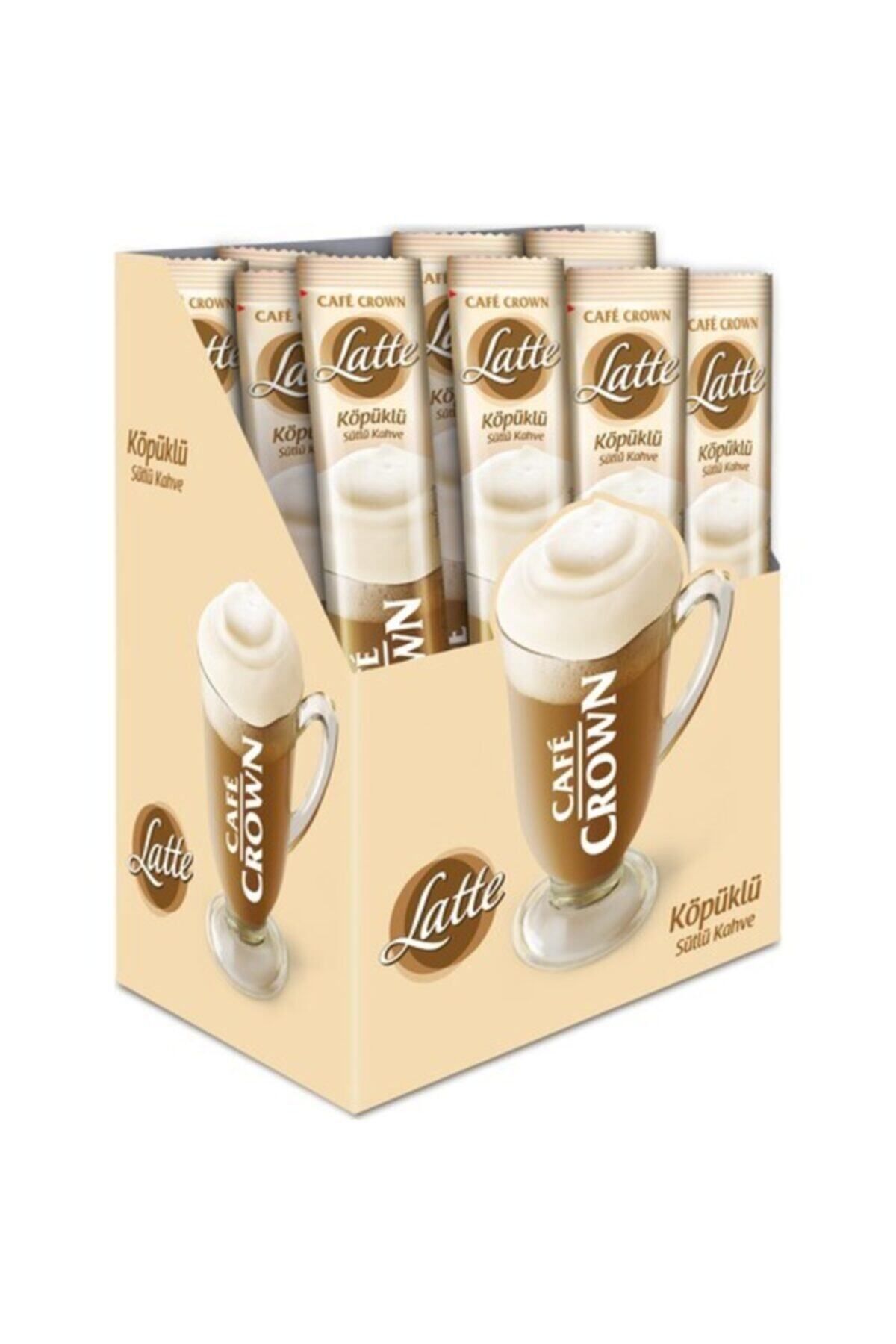 abnturk Cafe Crown Köpüklü Sütlü Latte 17 gr (24 Adet) Paket