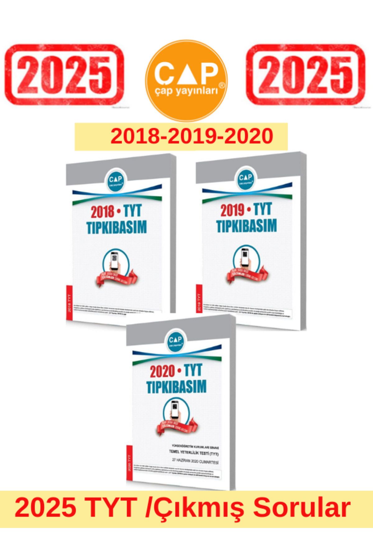Ens Yayıncılık Çap Yayınları 2025 Tyt Sınavı 2018-2019-2020 Tıpkı Basım Çıkmış Sorular