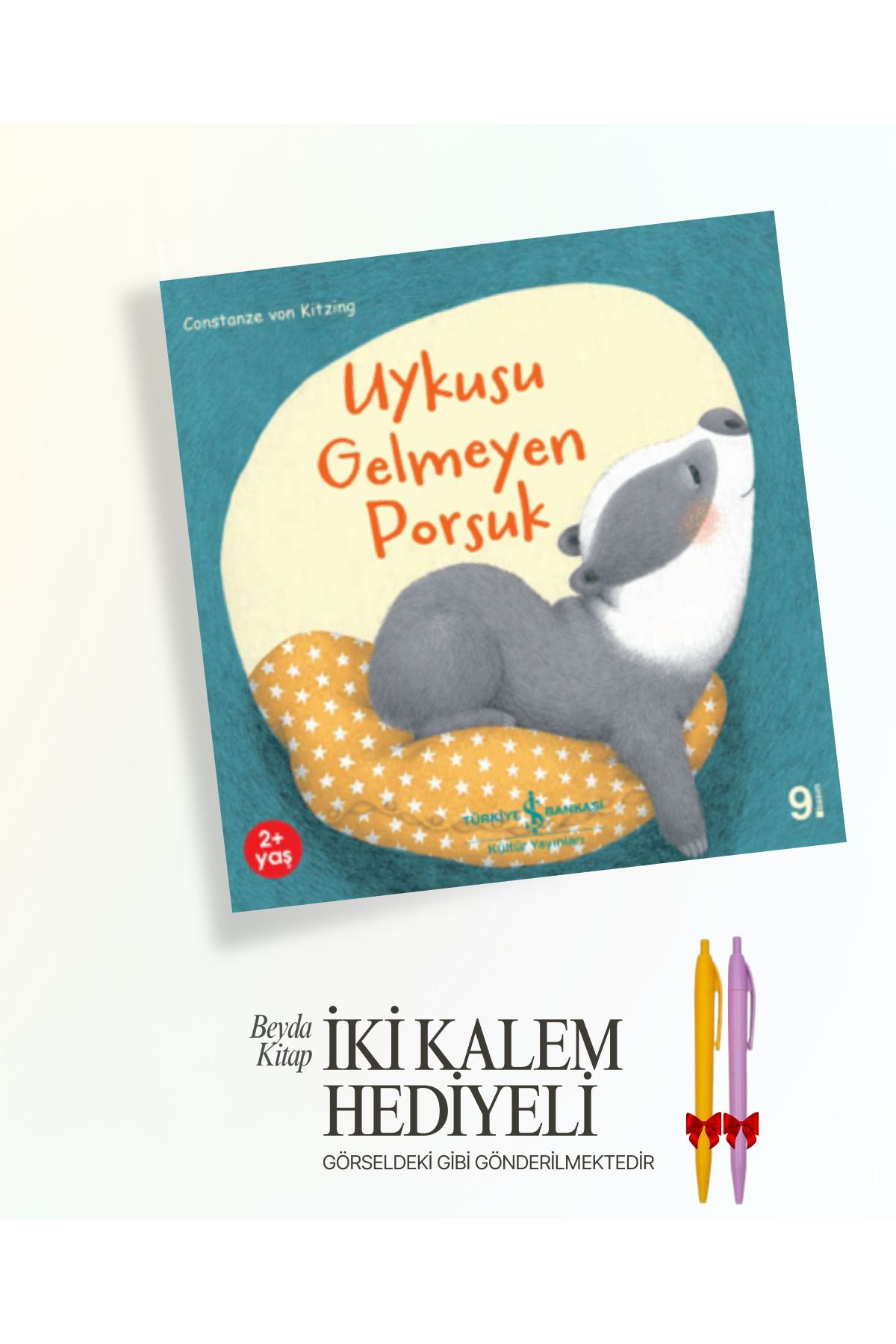TÜRKİYE İŞ BANKASI KÜLTÜR YAYINLARI Uykusu Gelmeyen Porsuk - İki Kalem ve Oyuncak Hediyeli - ISBNKCKTP