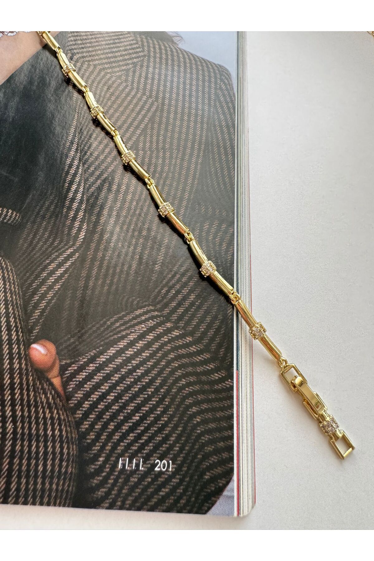 MODA 14K Vip Seri Taşlı Bileklik 17+2 cm