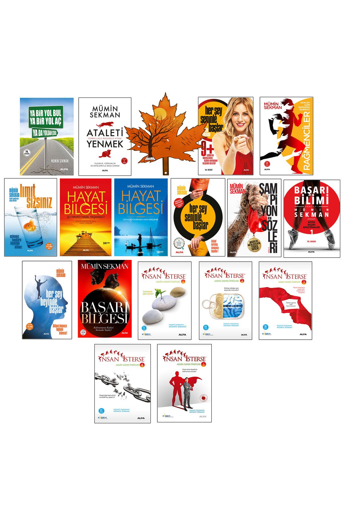 Alfa Yayınları mümin sekman -17 kitap - ya bir yol bul yada bir yol aç - ataleti yenmek -her şey seninle başlar