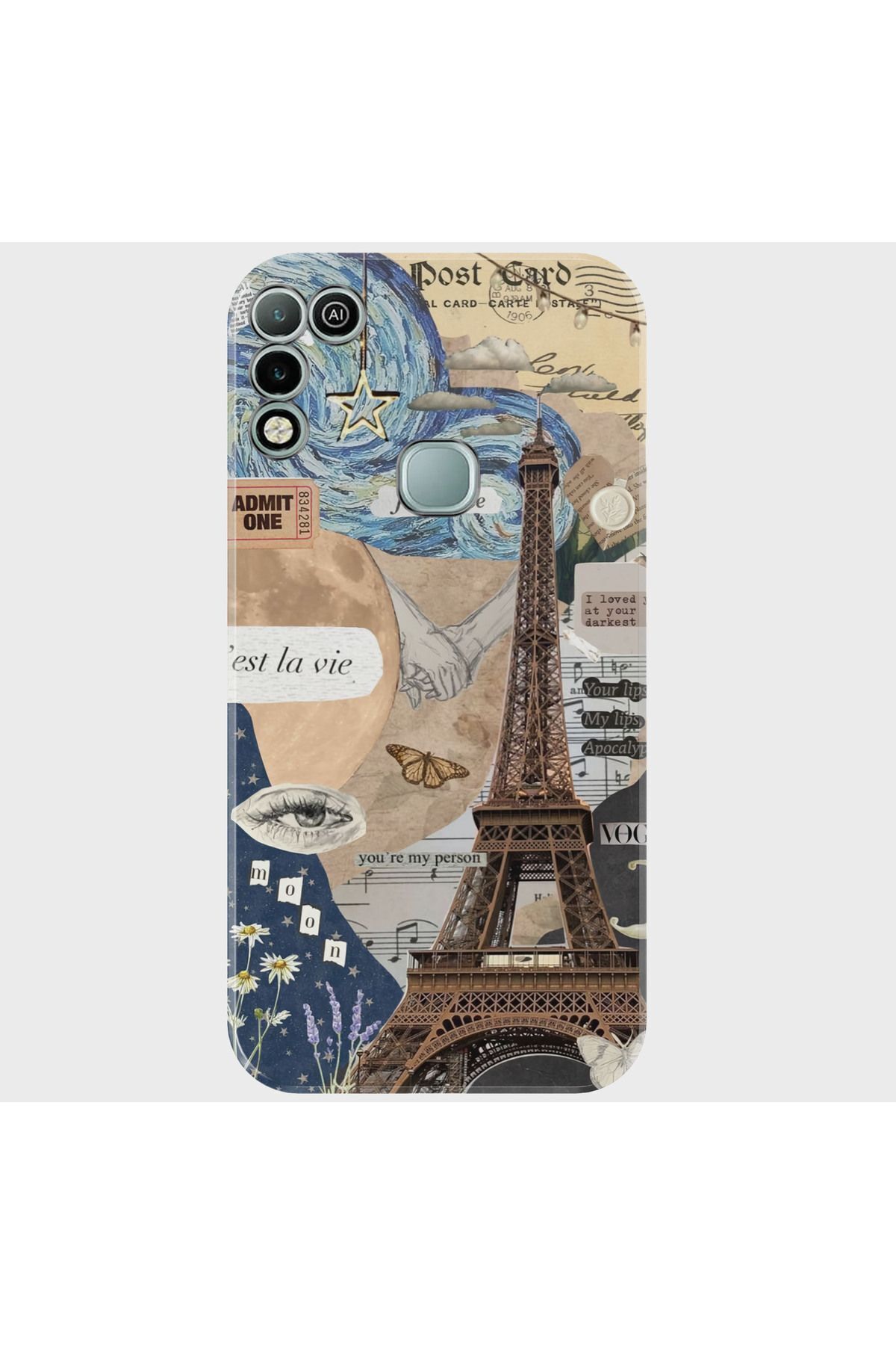 Activist INFINIX Hot 11 play Kılıf Desenli Baskılı Kamera Korumalı Silikon - eiffel