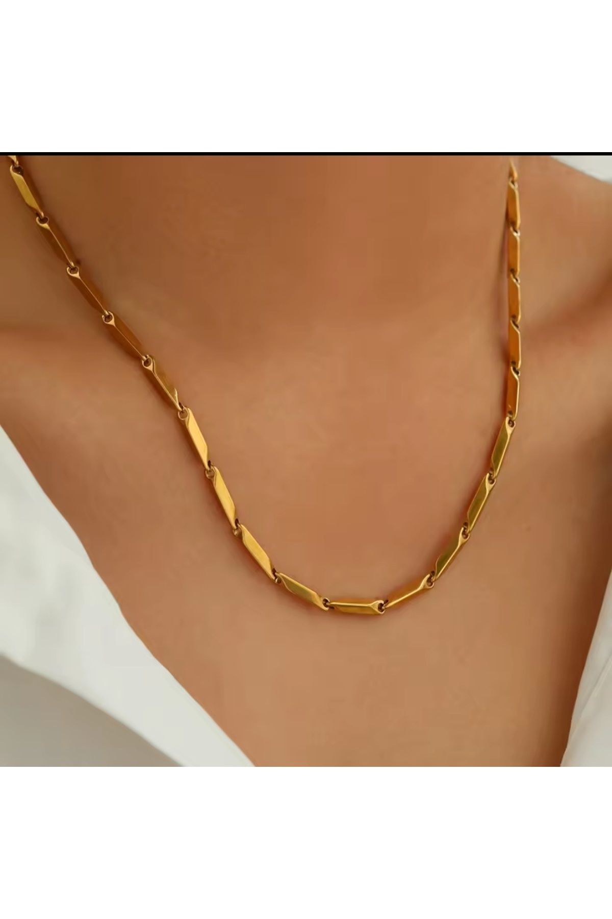FİRST JEWELRY Çelik Gold Kolye