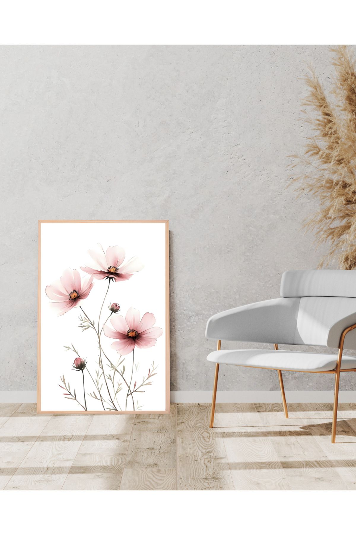 Tuba Decor Tek parça Ahşap Çerçeve Görünümlü MDF Tablo
