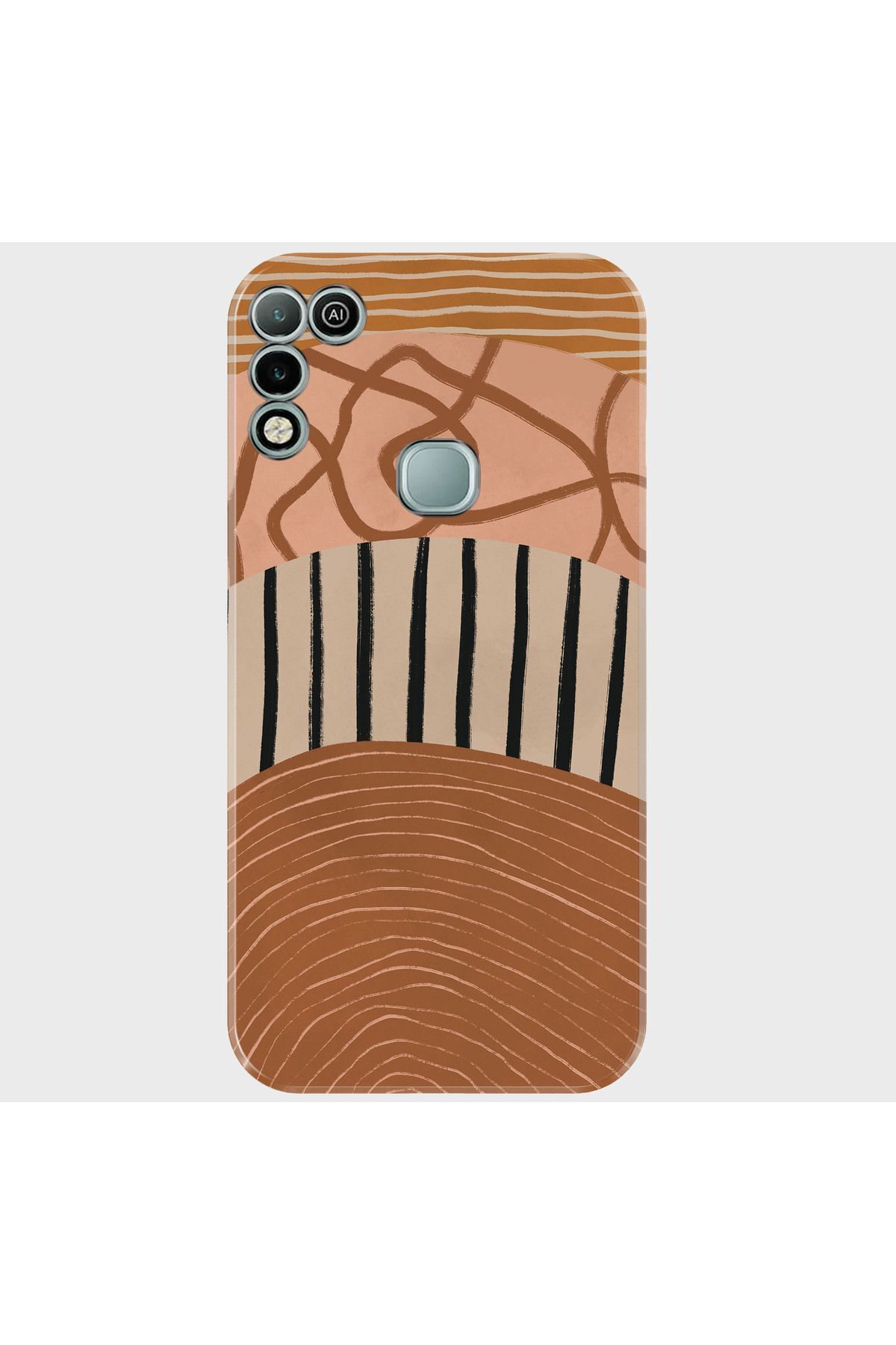 Activist INFINIX Hot 11 play Kılıf Desenli Baskılı Kamera Korumalı Silikon - BRONZ