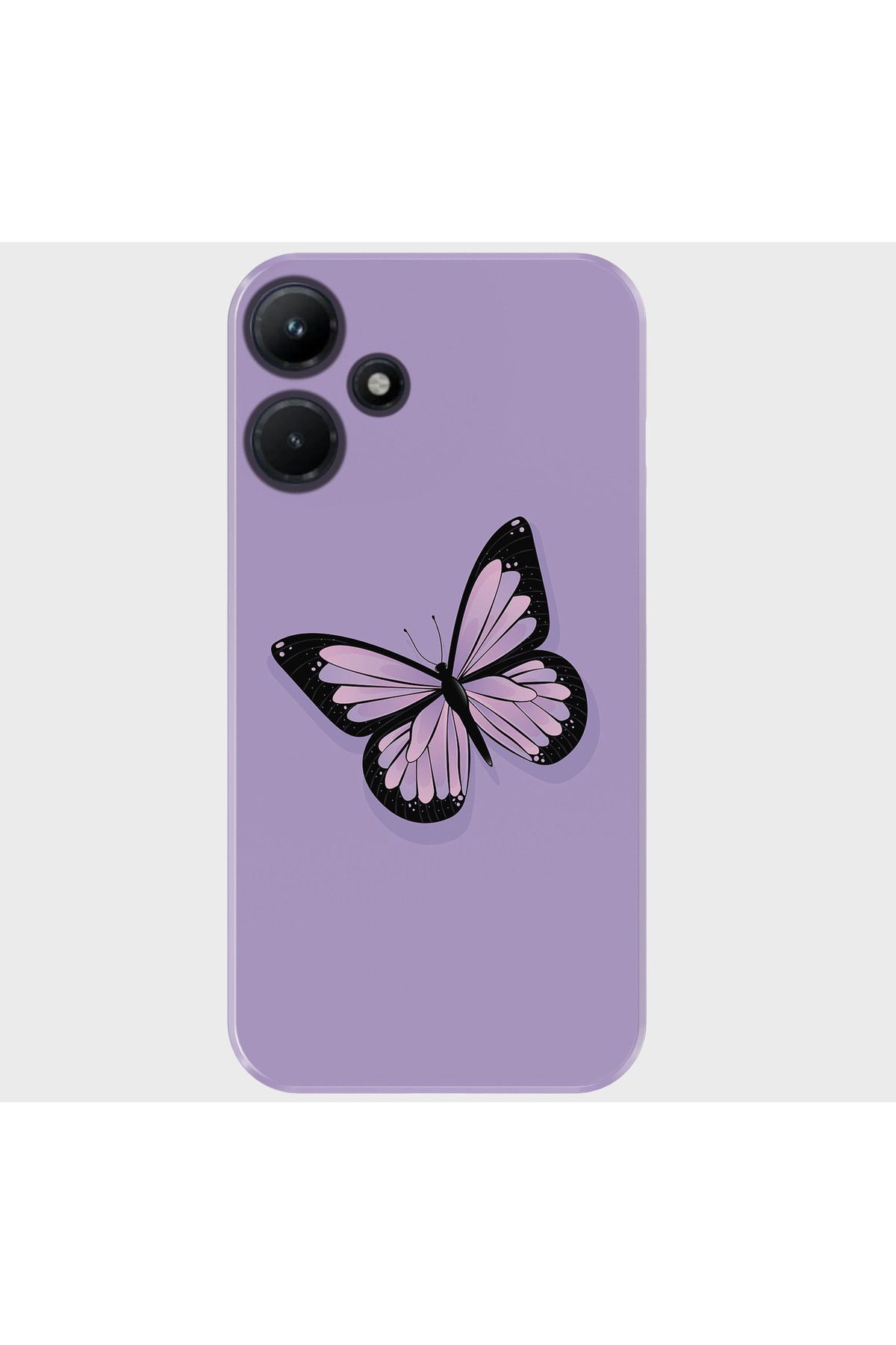 Activist INFINIX Hot 30 Kılıf Baskılı Silikon ve Telefon Tutucu - morkelebek