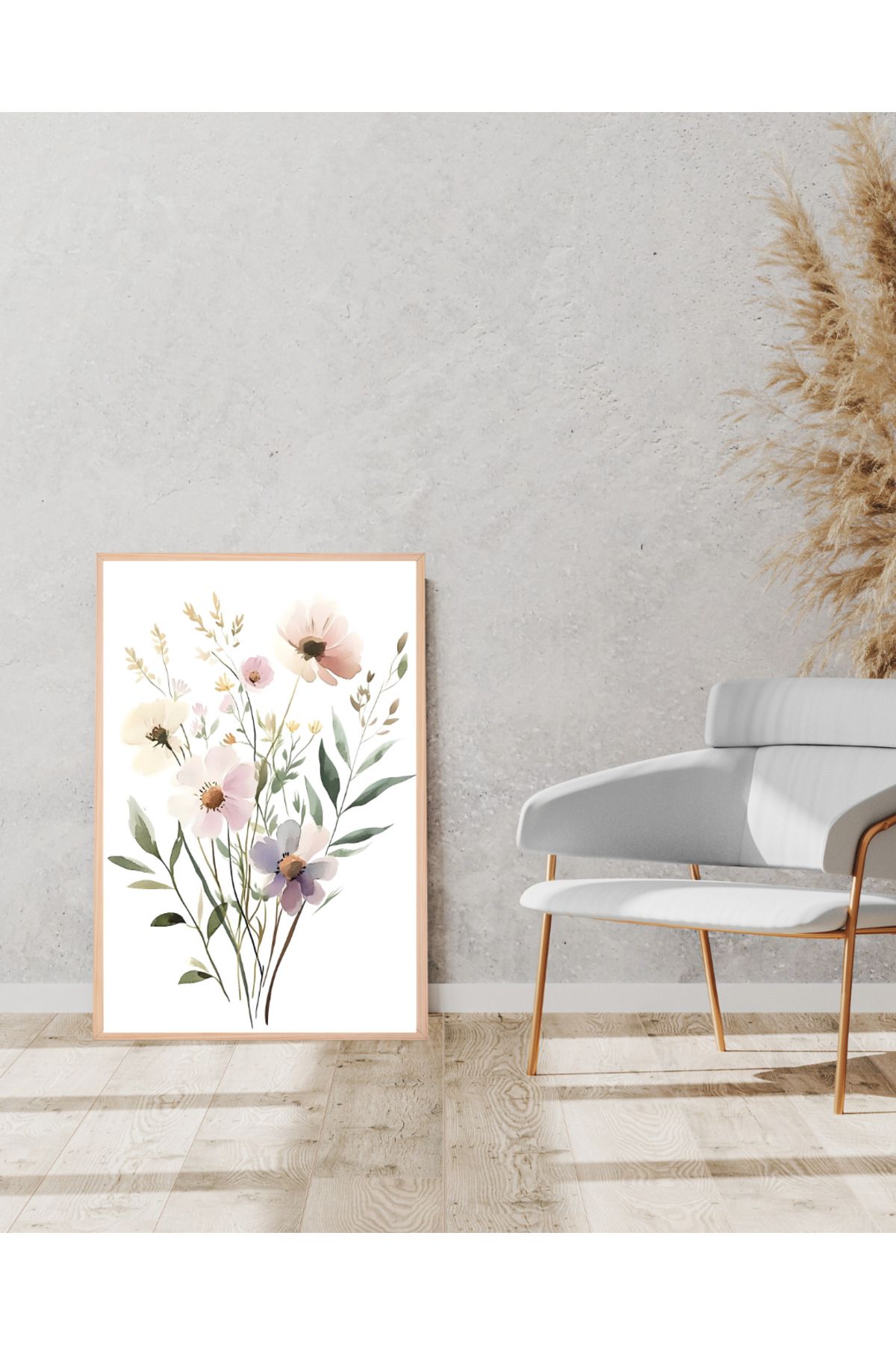 Tuba Decor Tek parça Ahşap Çerçeve Görünümlü MDF Tablo