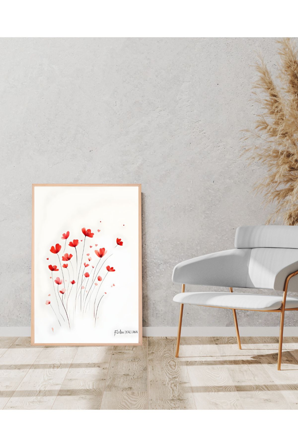 Tuba Decor Tek parça Ahşap Çerçeve Görünümlü MDF Tablo
