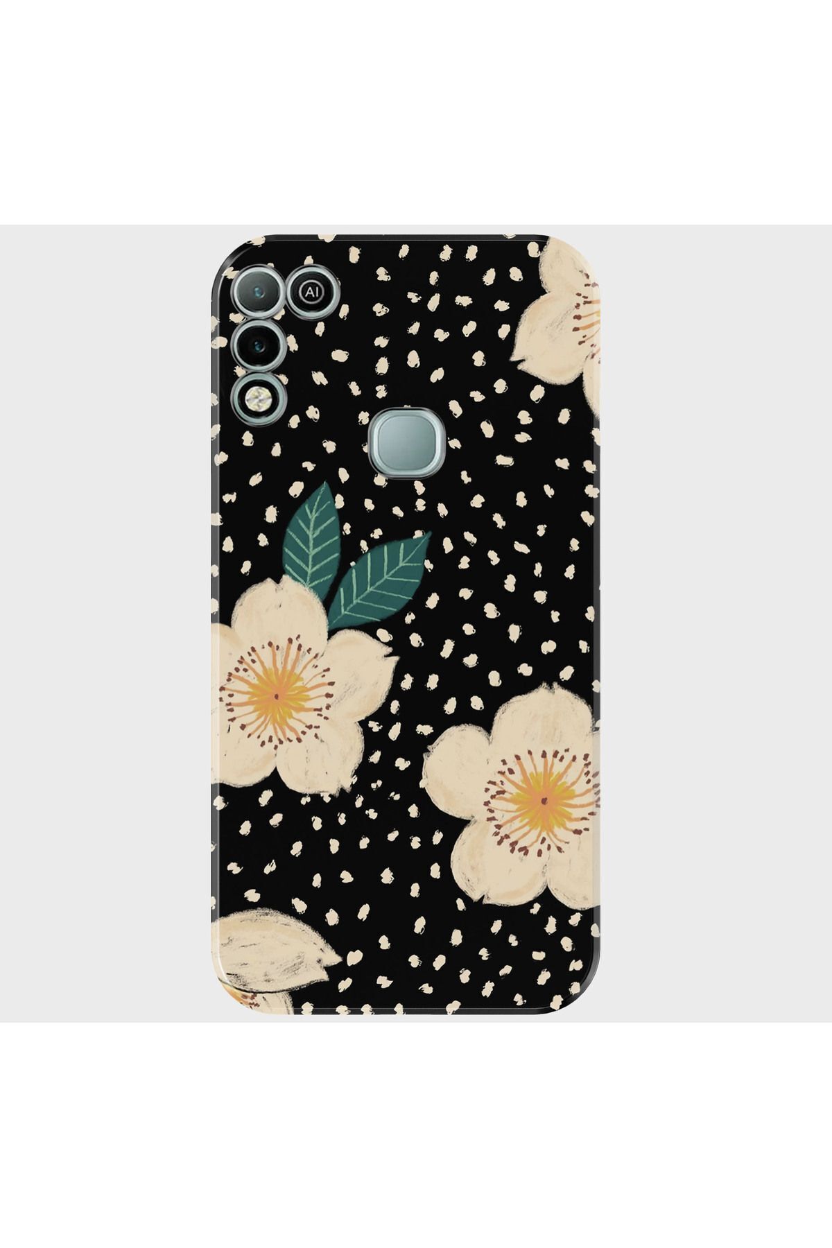 Activist INFINIX Hot 11 play Kılıf Desenli Baskılı Kamera Korumalı Silikon - blackfloral