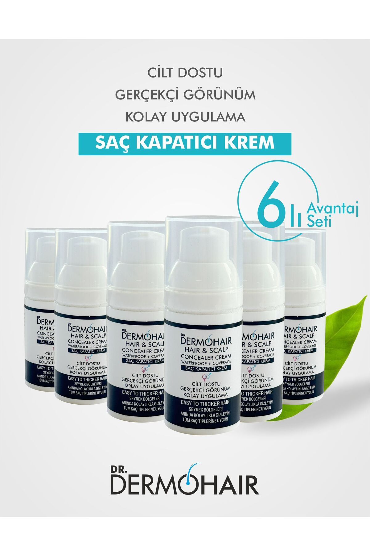 DR. DermoHair Saç Kapatıcı Krem Boya 6'lı 30 ml