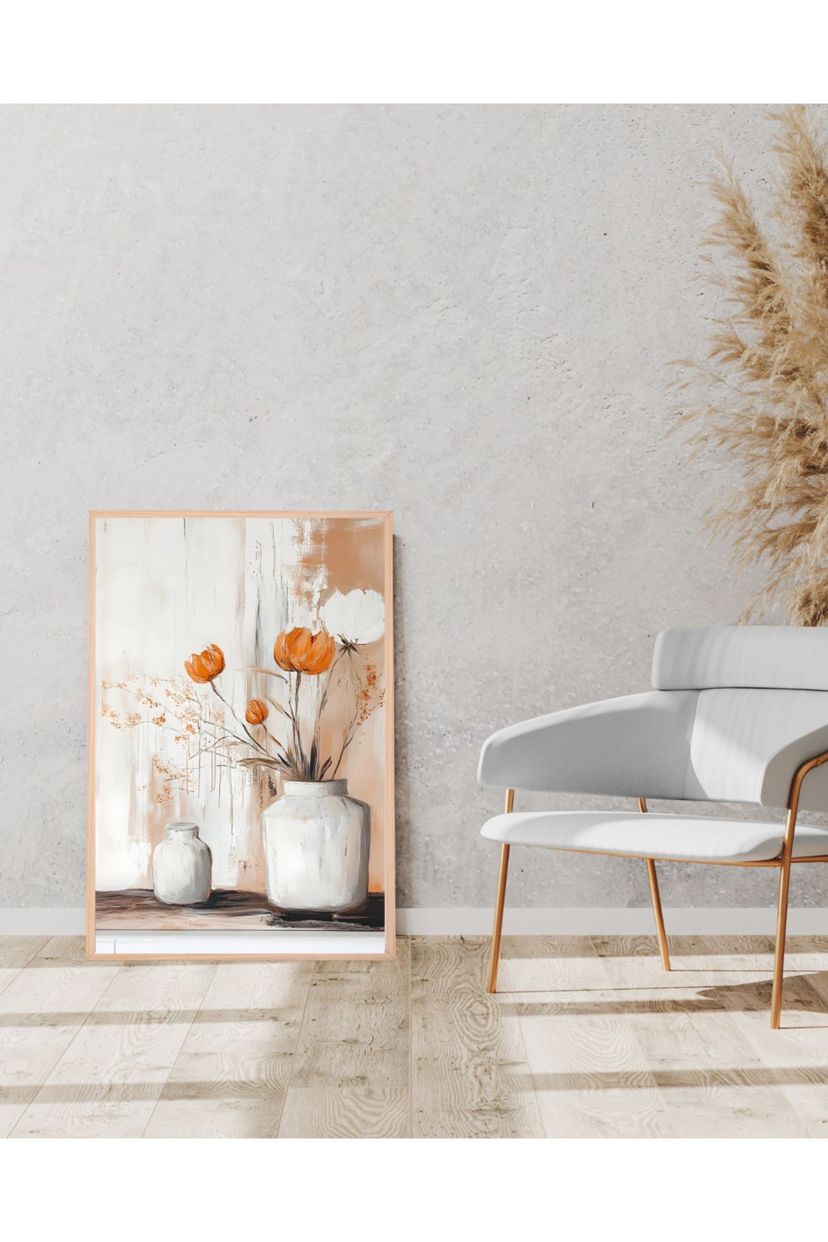 Tuba Decor Tek parça Ahşap Çerçeve Görünümlü MDF Tablo