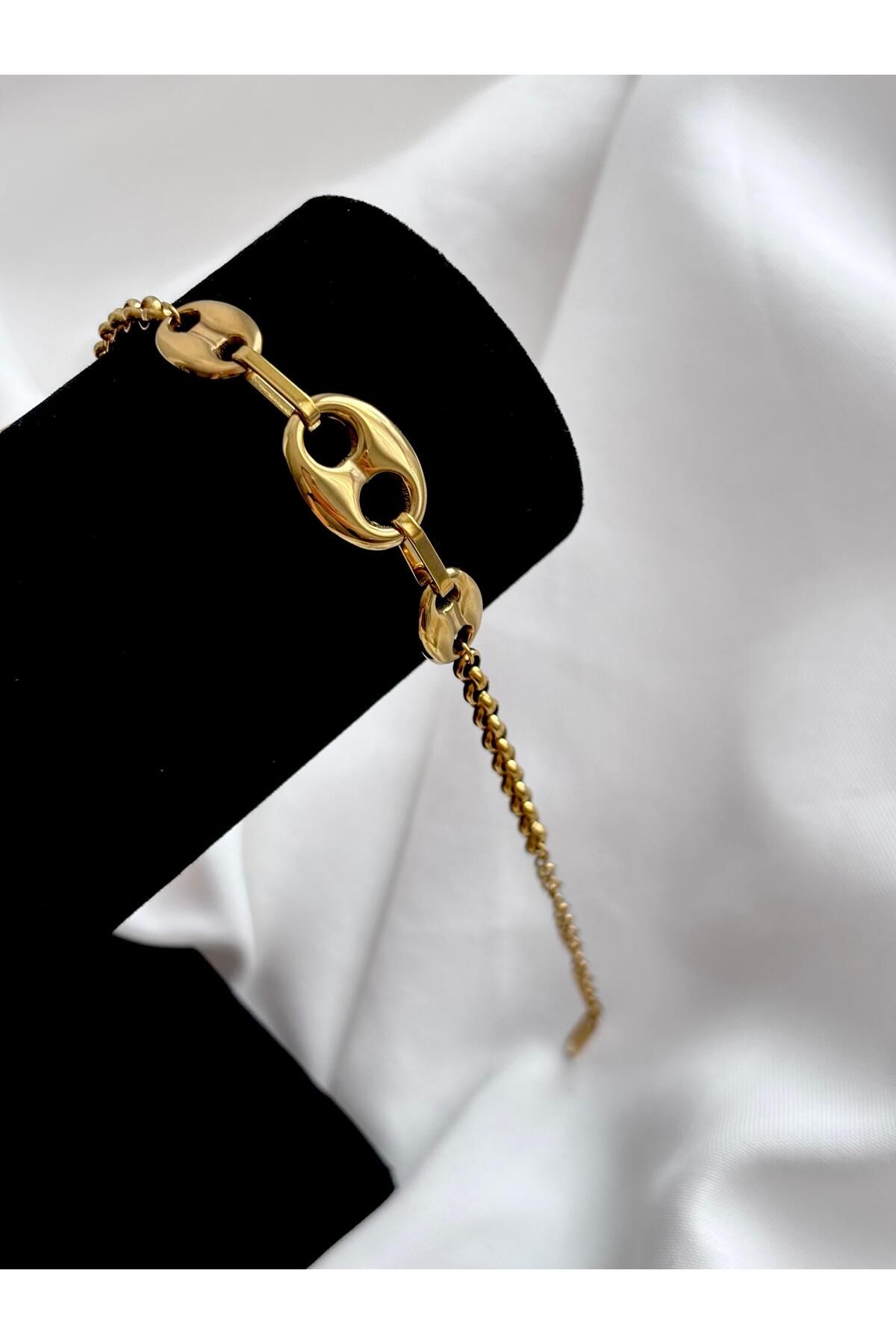 Bellamy Jewelry Gold Zincirli Dualis Bileklik