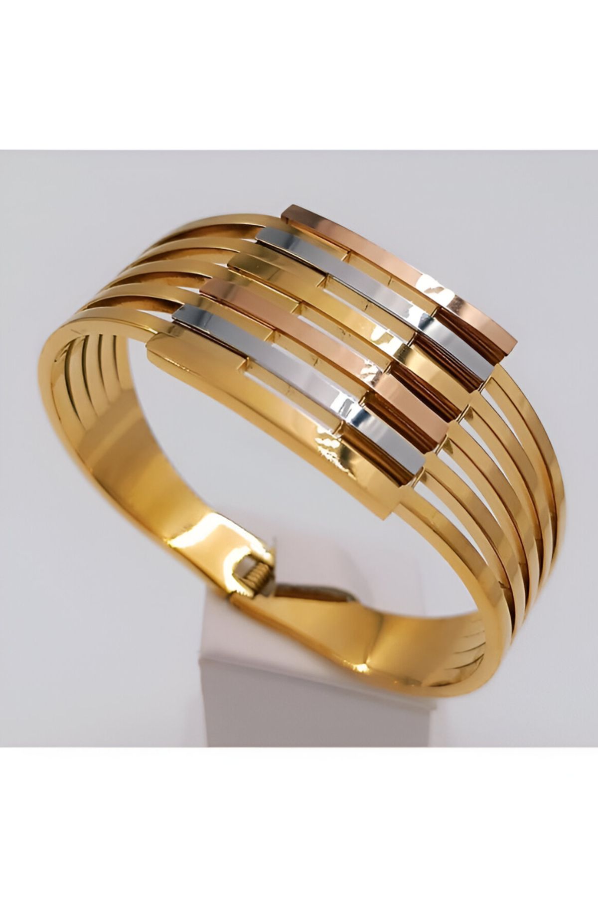 Jadem Gold Jade'm Gold Paslanmaz Çelik Altin Kaplama kelepçe